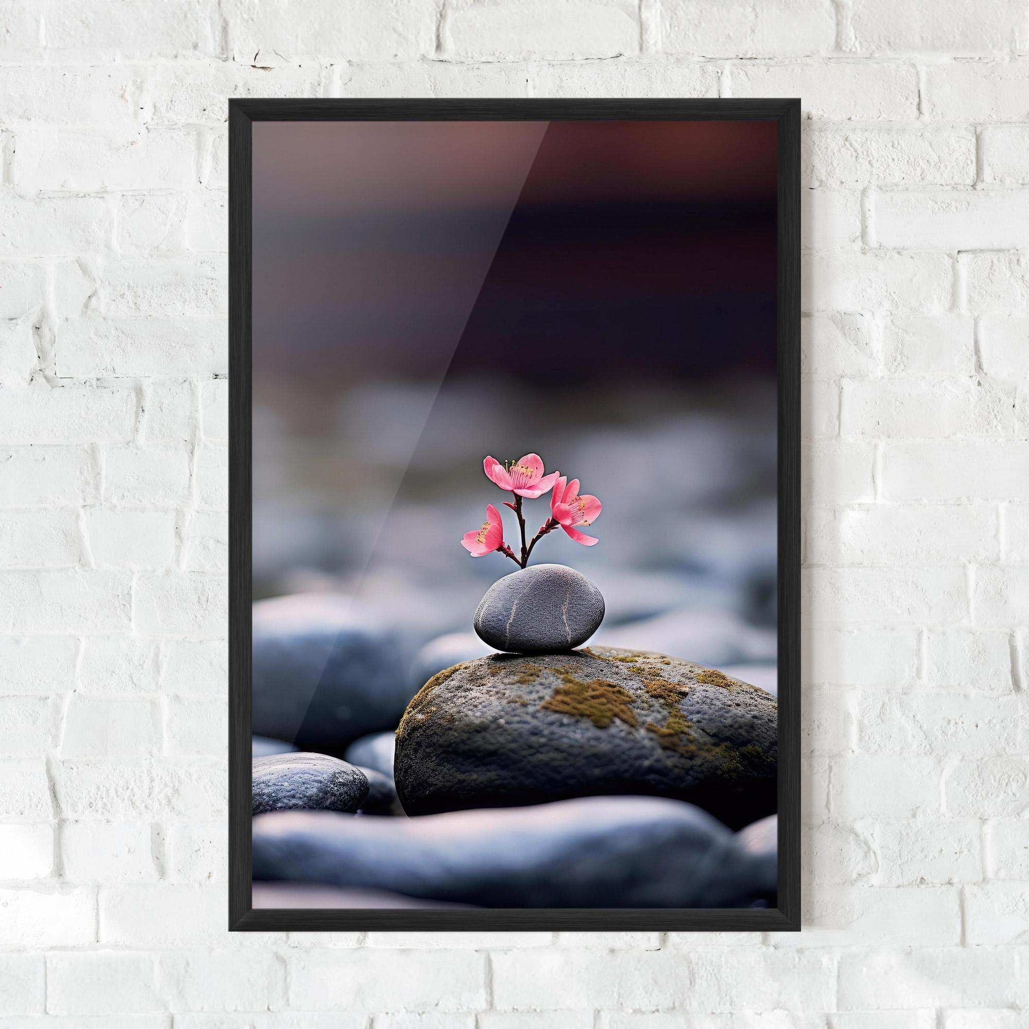 Gerahmte Poster Tiny Flower Rock mockup 0