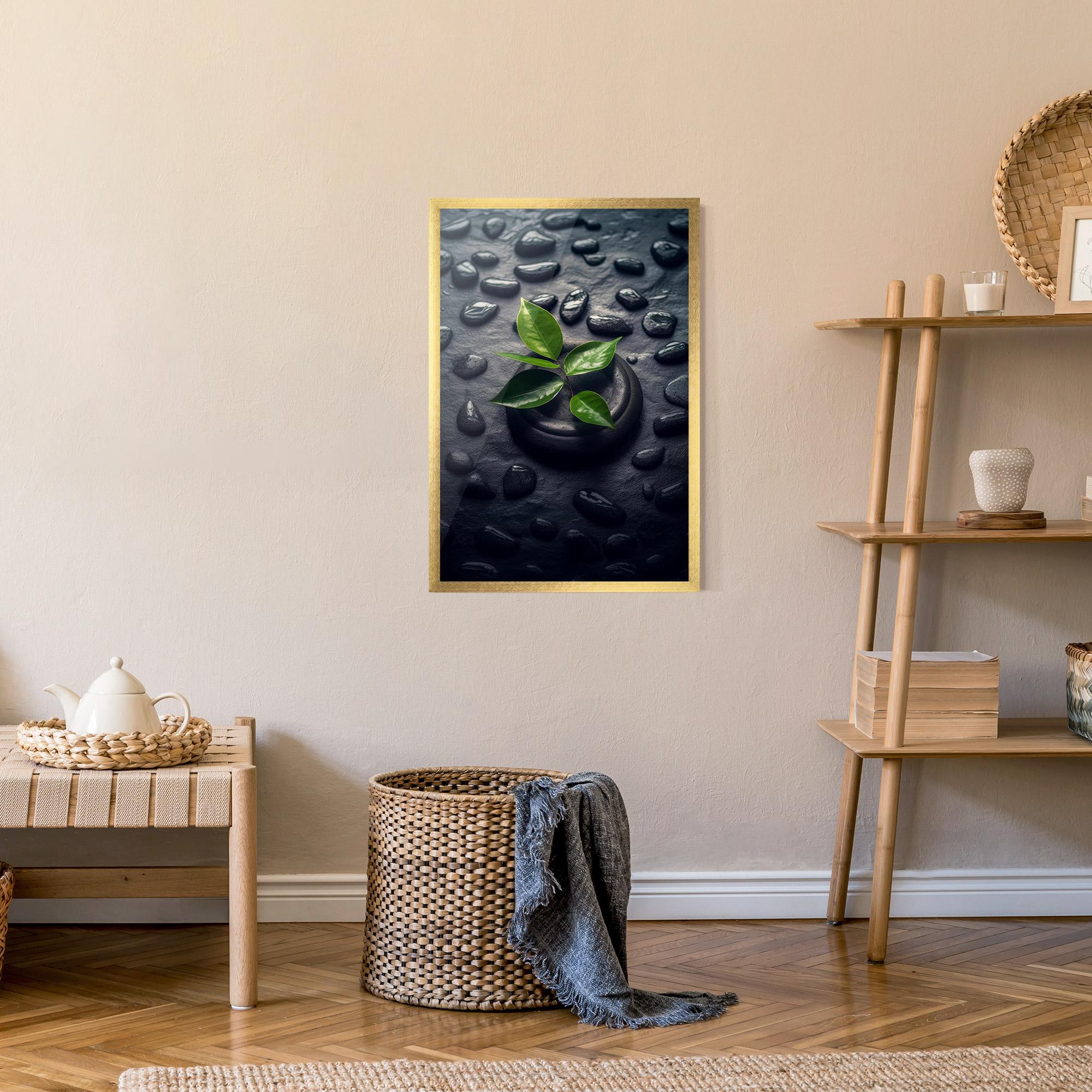 Gerahmte Poster Realistic Spa Leaf mockup 9
