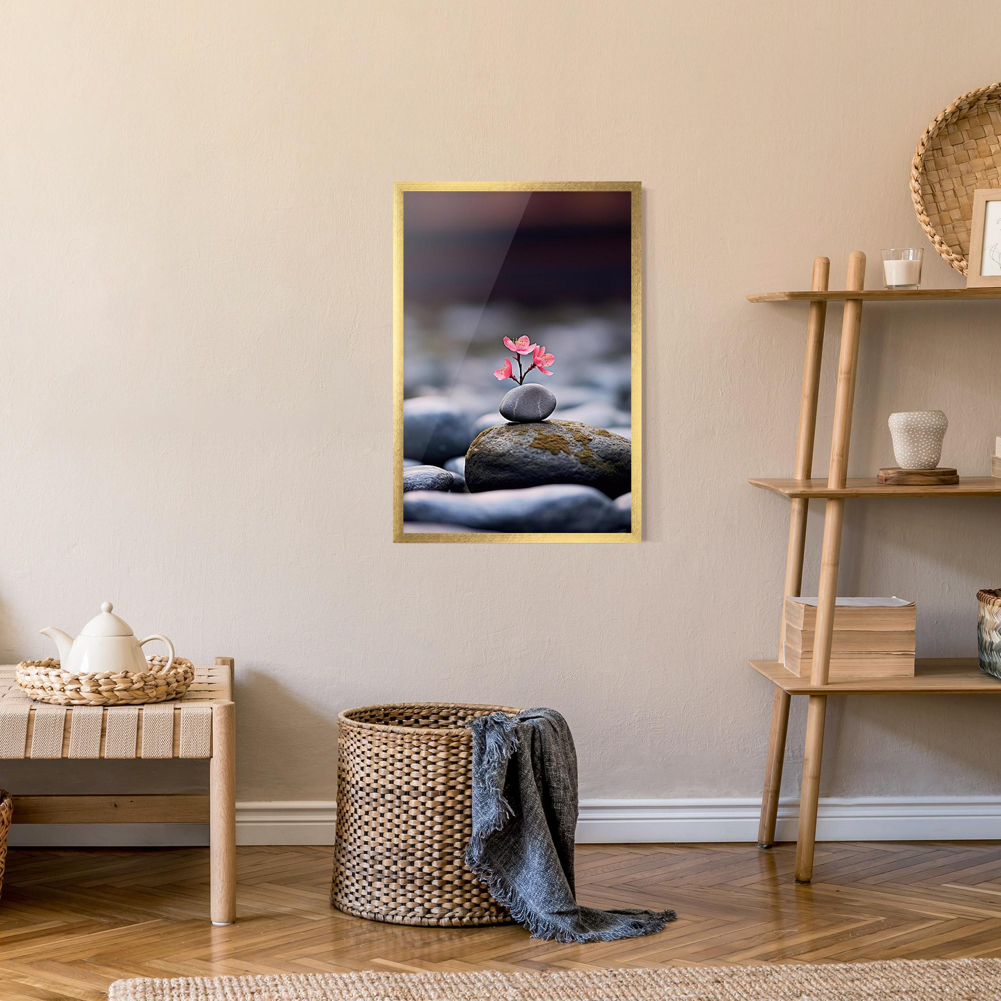 Gerahmte Poster Tiny Flower Rock mockup 9