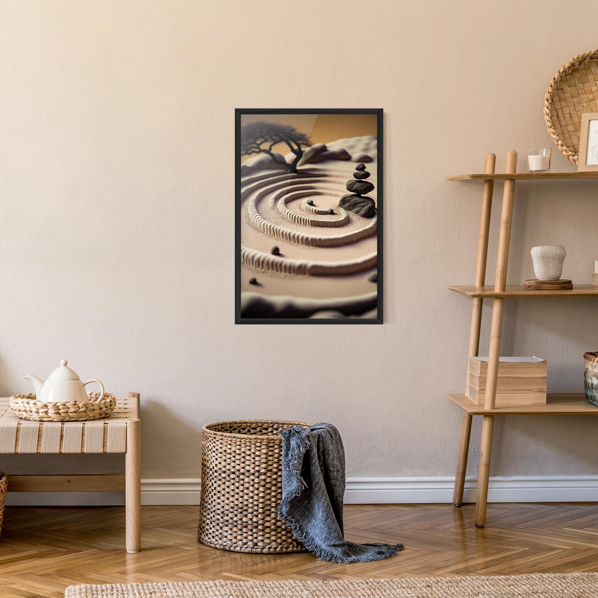 Gerahmte Poster Japanese Zen Garden mockup 9