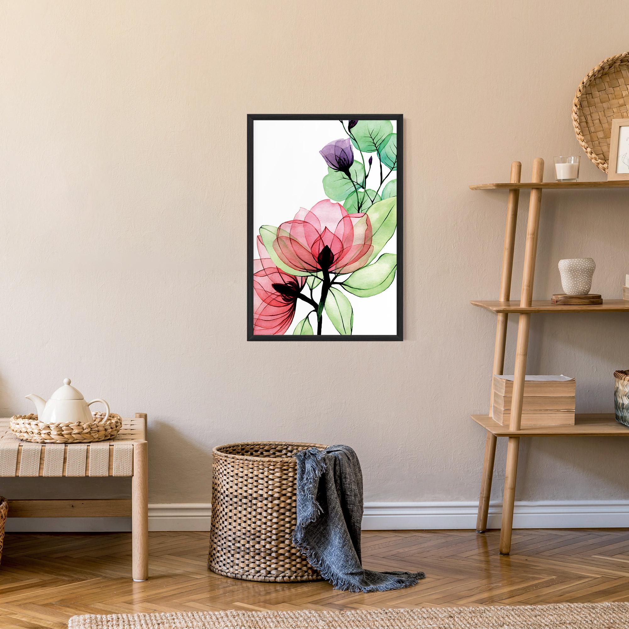 Gerahmte Poster Pink Green Nature mockup 9