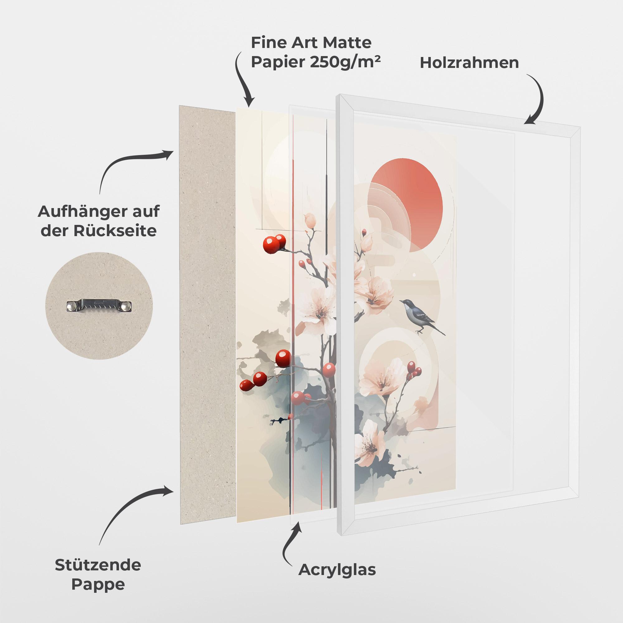 Gerahmte Poster Cream Nature mockup 1