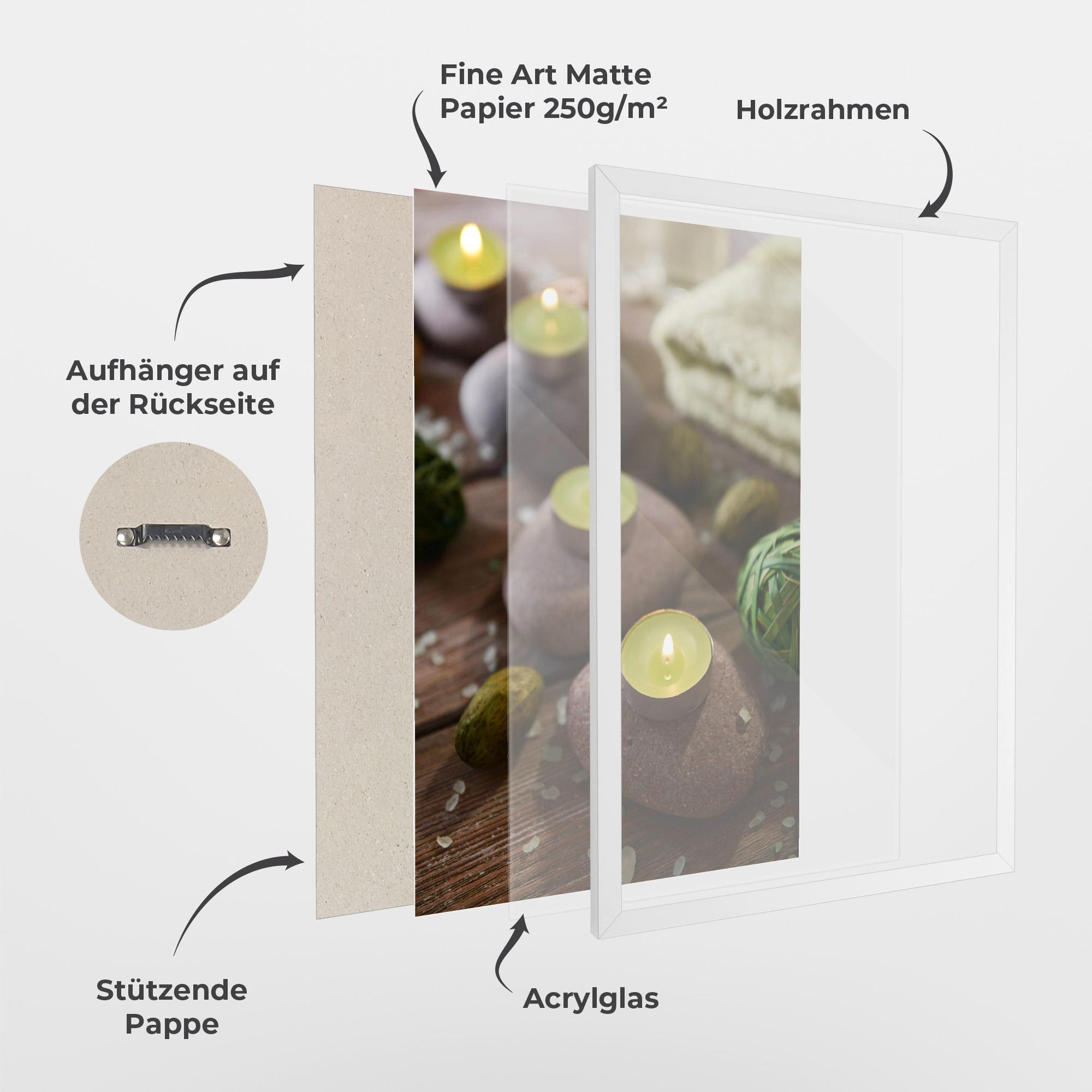 Gerahmte Poster Green Candles Spa mockup 1