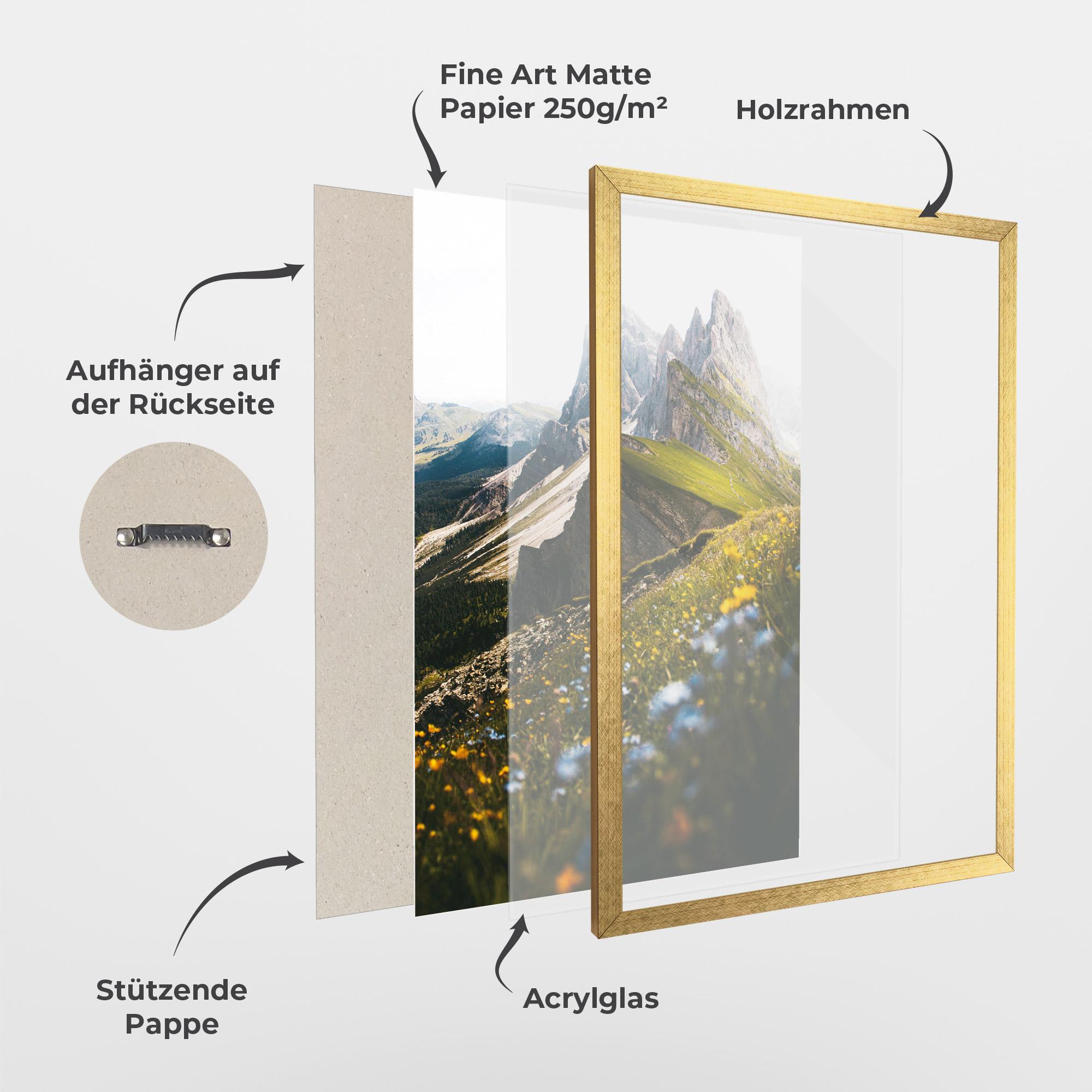 Gerahmte Poster Foggy Mountain View mockup 1