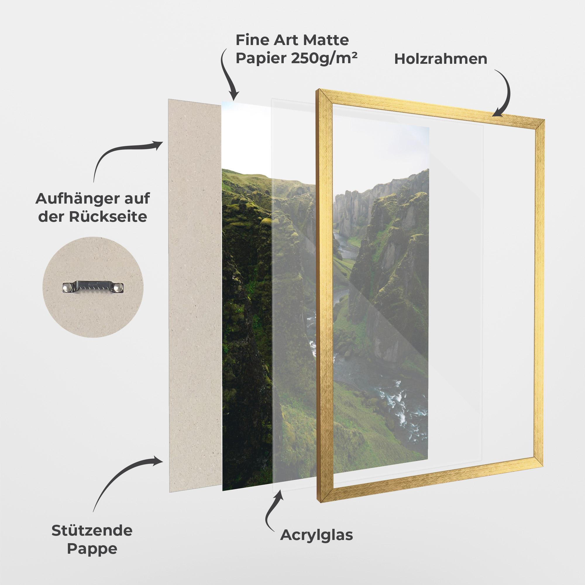 Gerahmte Poster Green Beautiful View mockup 1