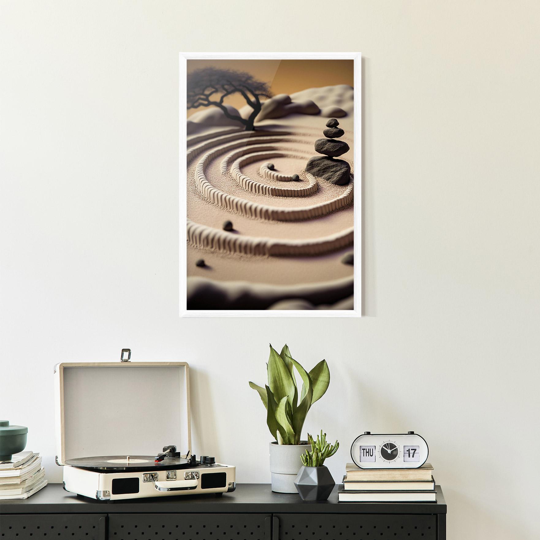 Gerahmte Poster Japanese Zen Garden mockup 2