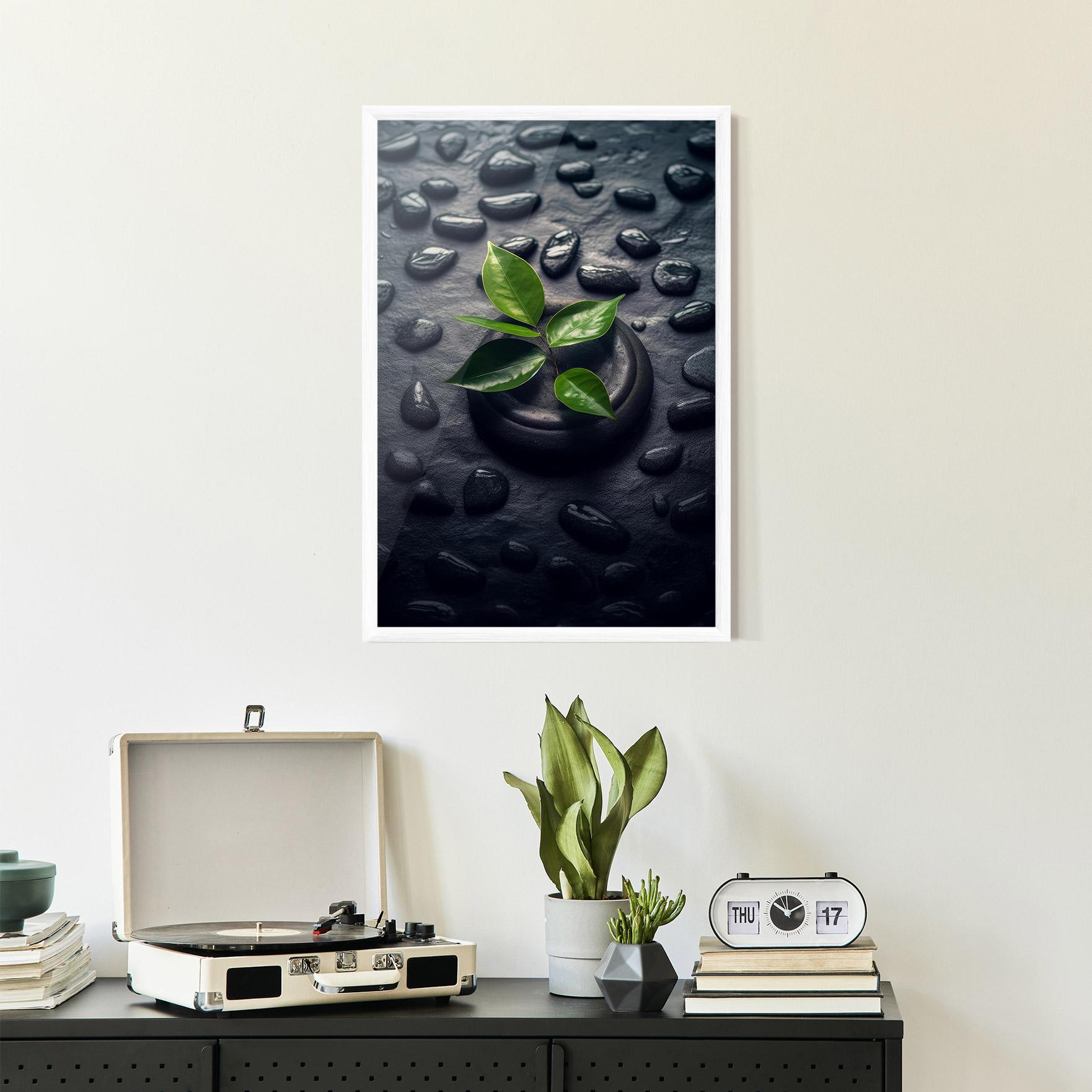 Gerahmte Poster Realistic Spa Leaf mockup 2