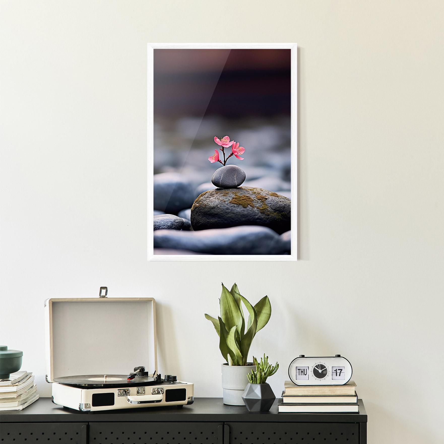 Gerahmte Poster Tiny Flower Rock mockup 2