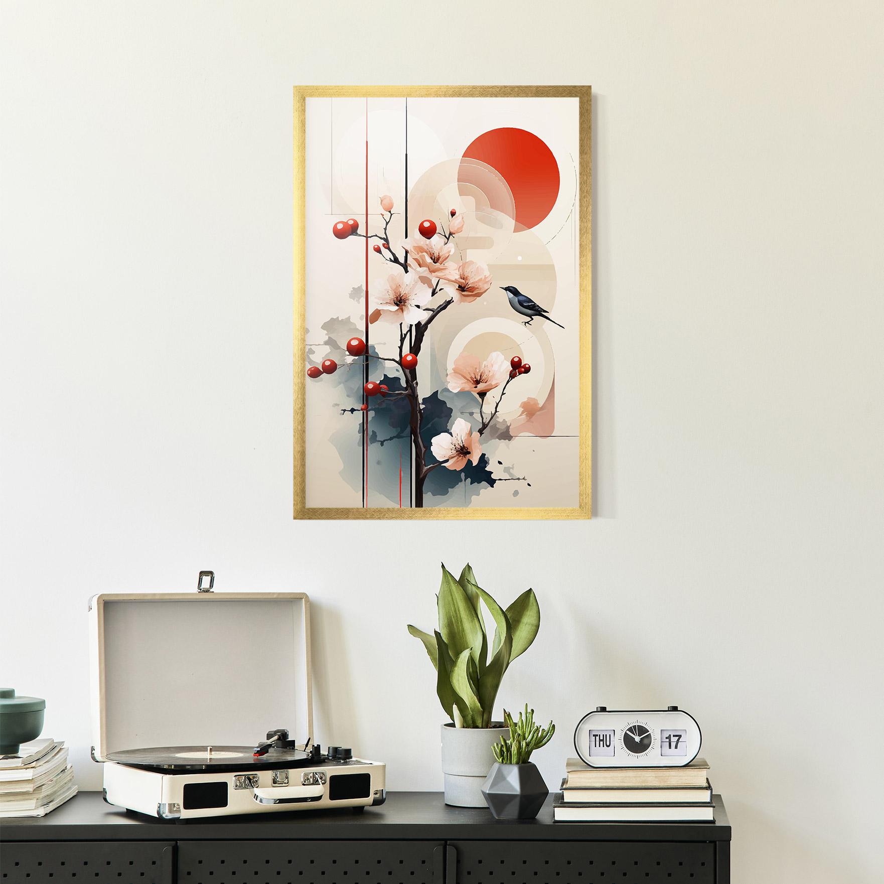 Gerahmte Poster Cream Nature mockup 2