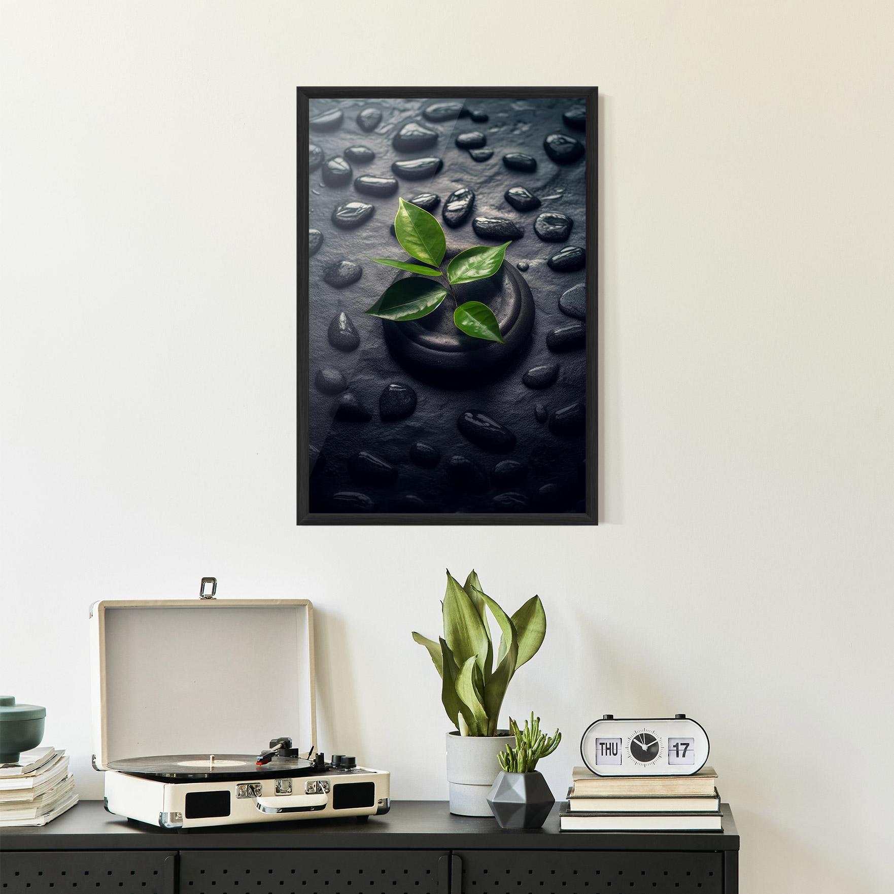 Gerahmte Poster Realistic Spa Leaf mockup 2