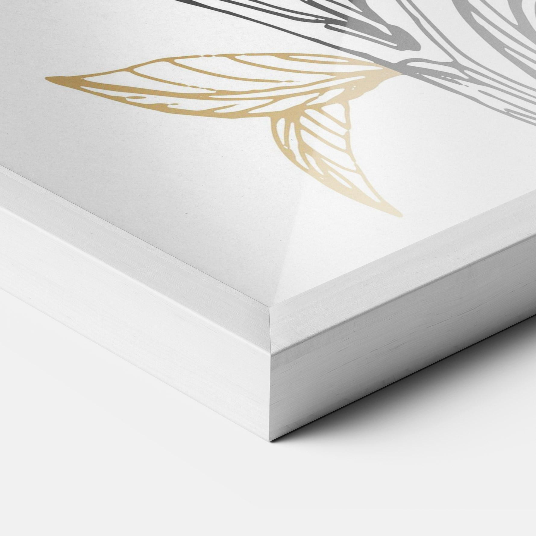 Gerahmte Poster Grey Moon Flowers mockup 3