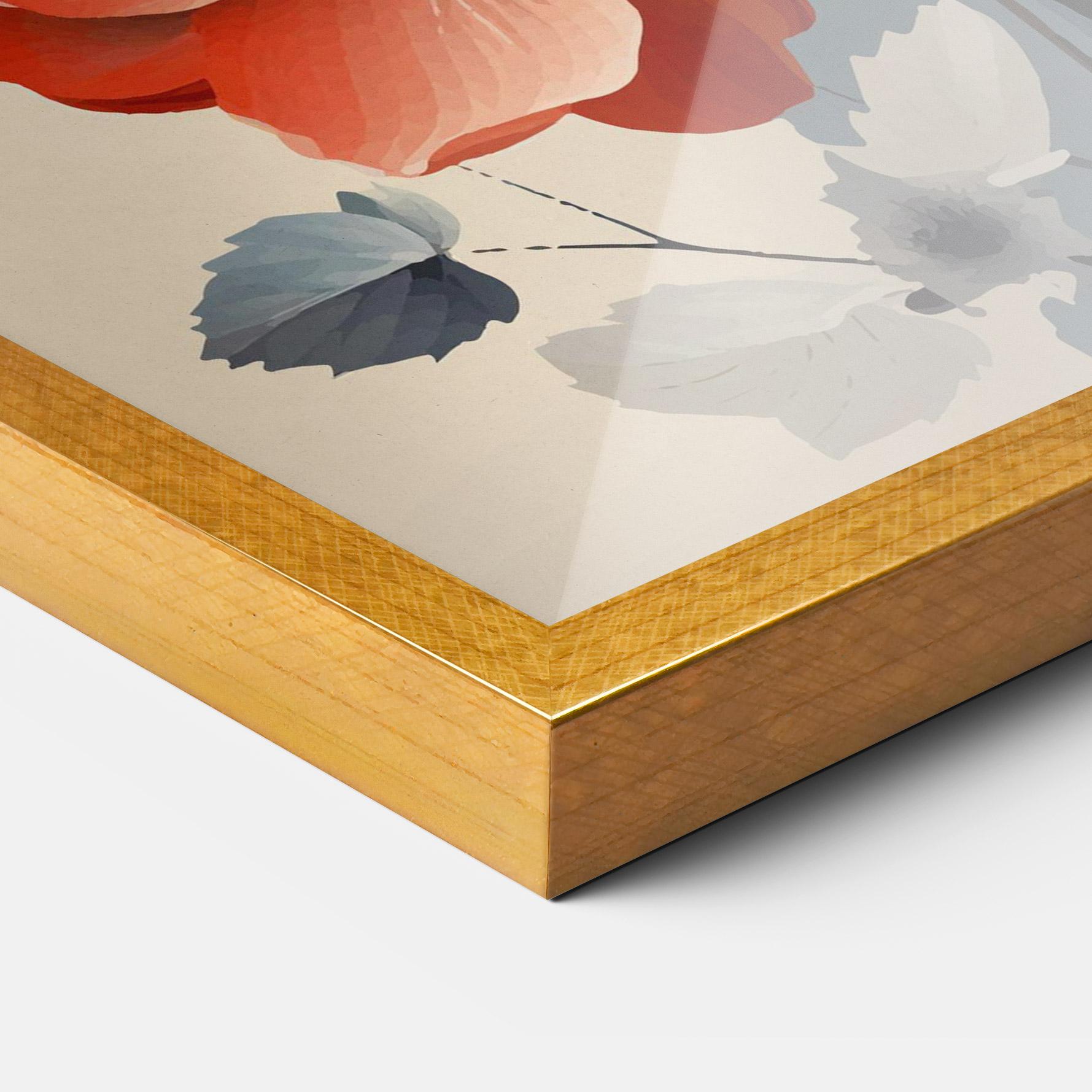 Gerahmte Poster Cream Flower Nature mockup 3