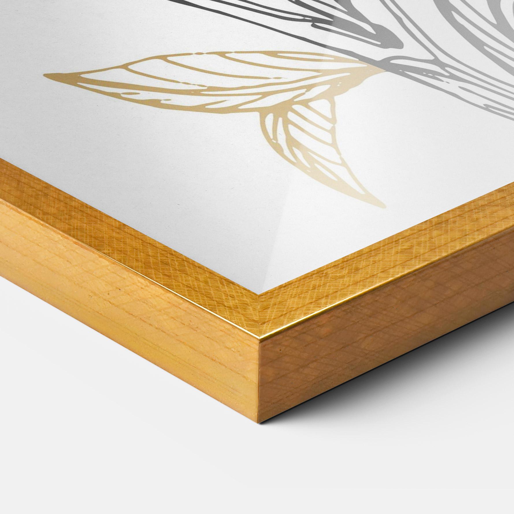 Gerahmte Poster Grey Moon Flowers mockup 3