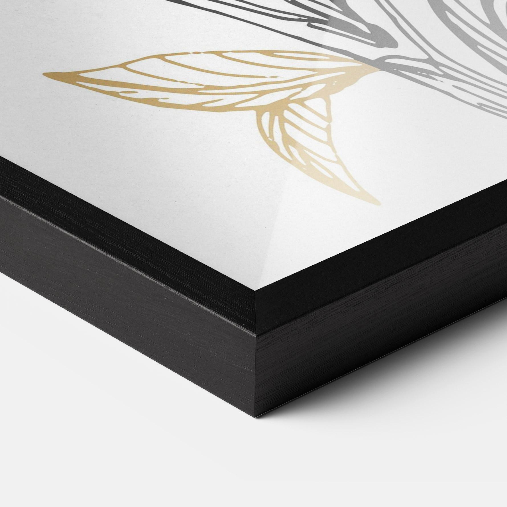 Gerahmte Poster Grey Moon Flowers mockup 3