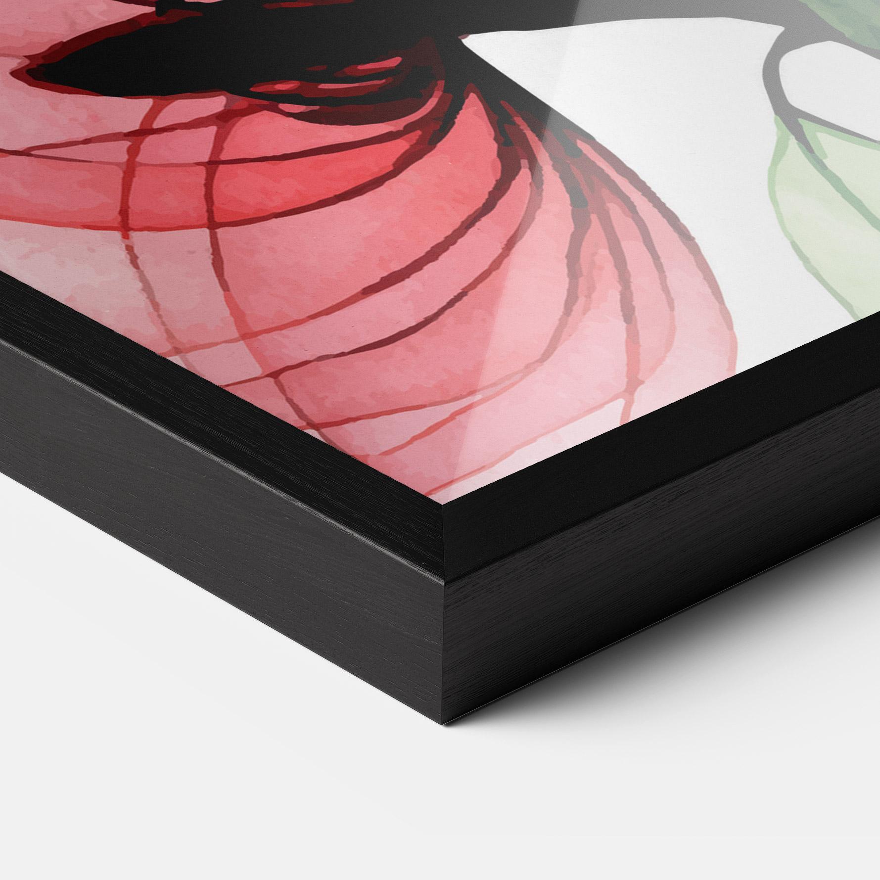 Gerahmte Poster Pink Green Nature mockup 3