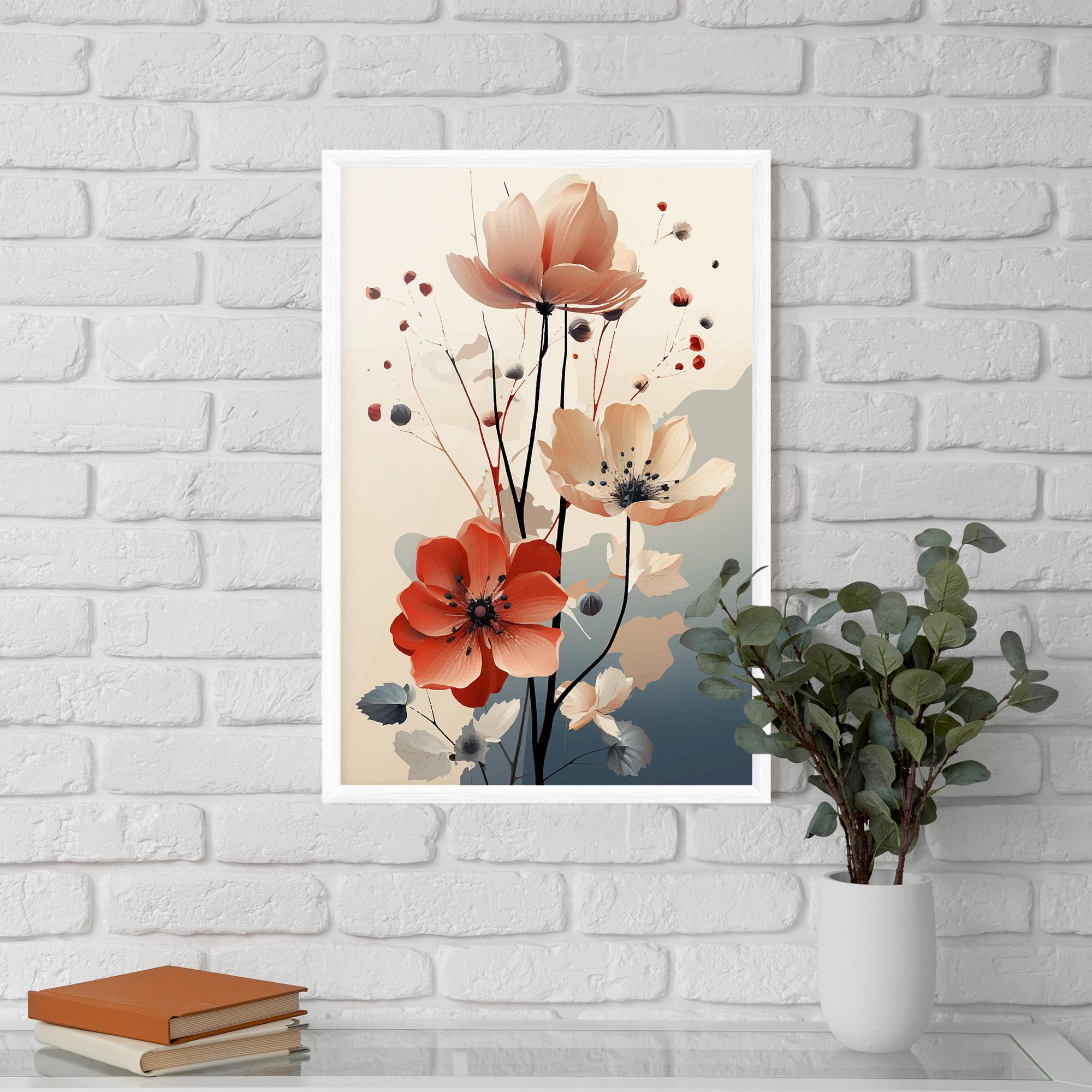 Gerahmte Poster Cream Flower Nature mockup 5