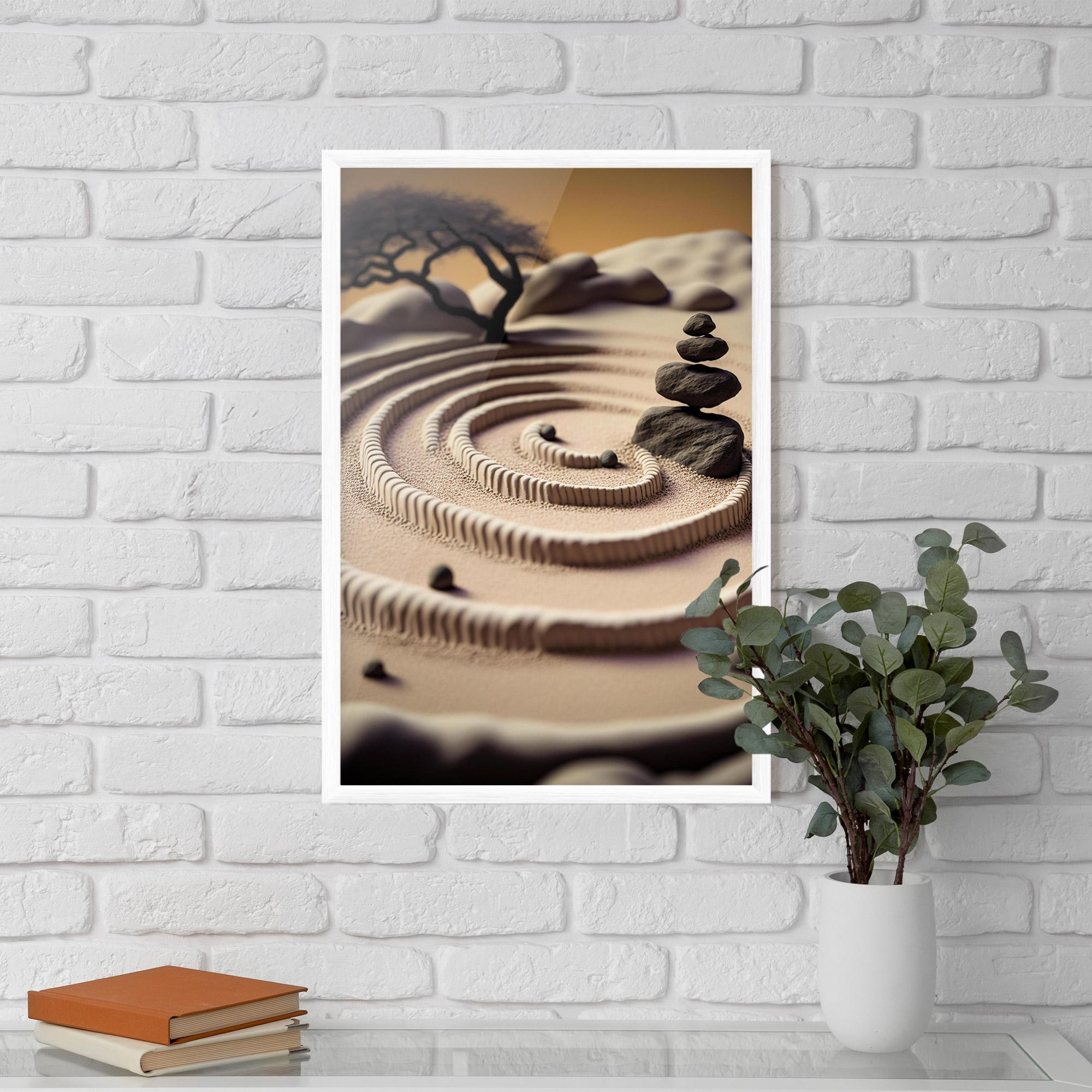 Gerahmte Poster Japanese Zen Garden mockup 5