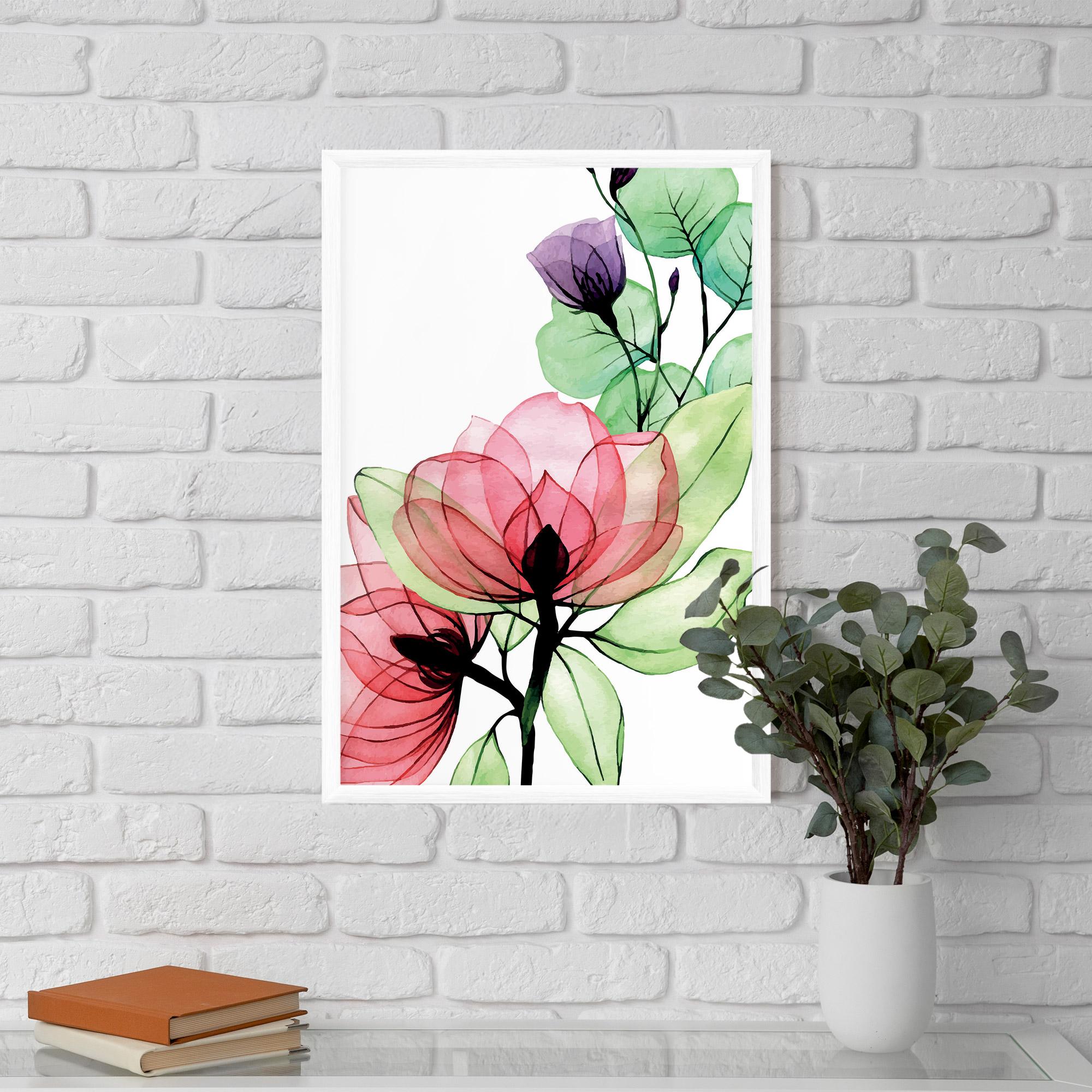 Gerahmte Poster Pink Green Nature mockup 5