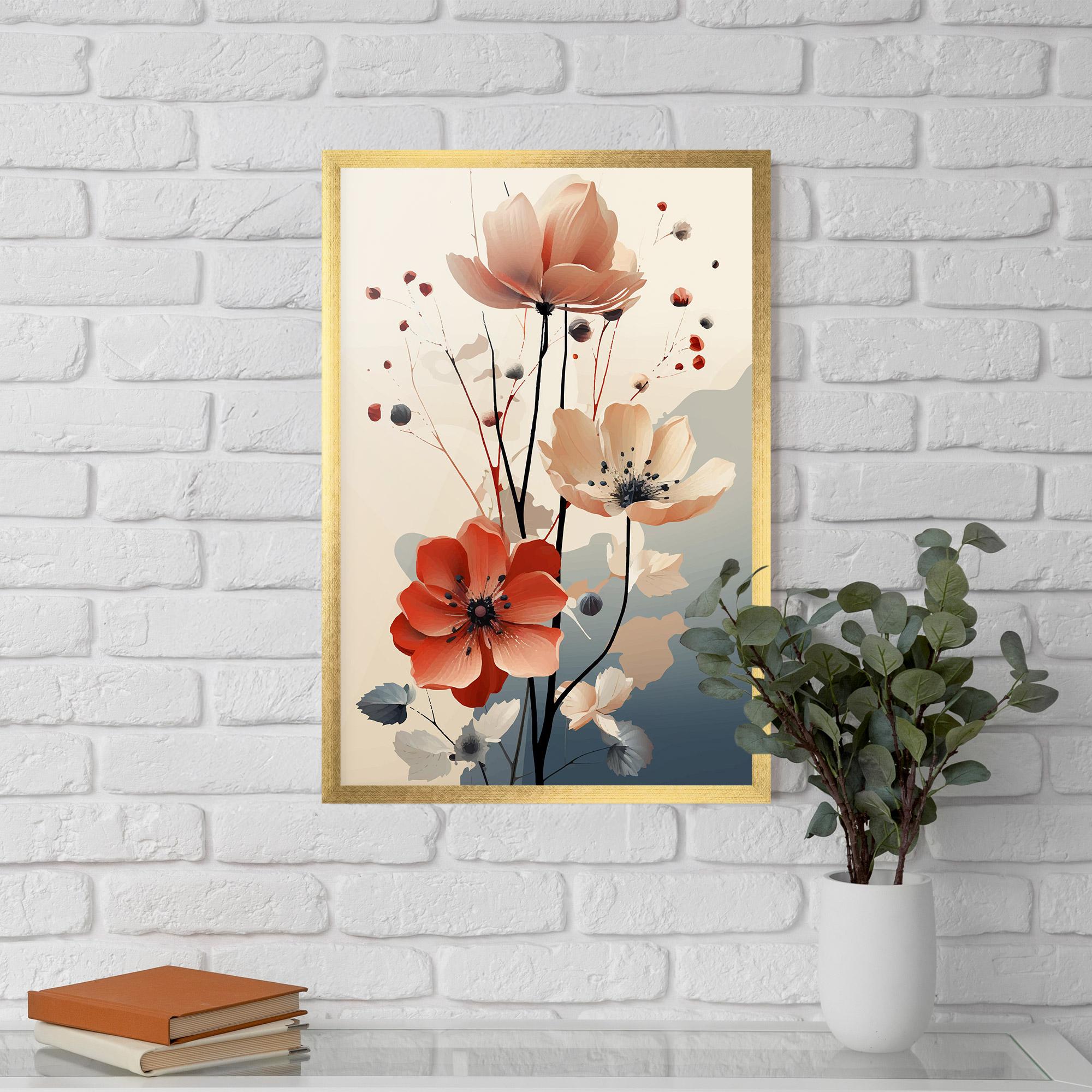 Gerahmte Poster Cream Flower Nature mockup 5