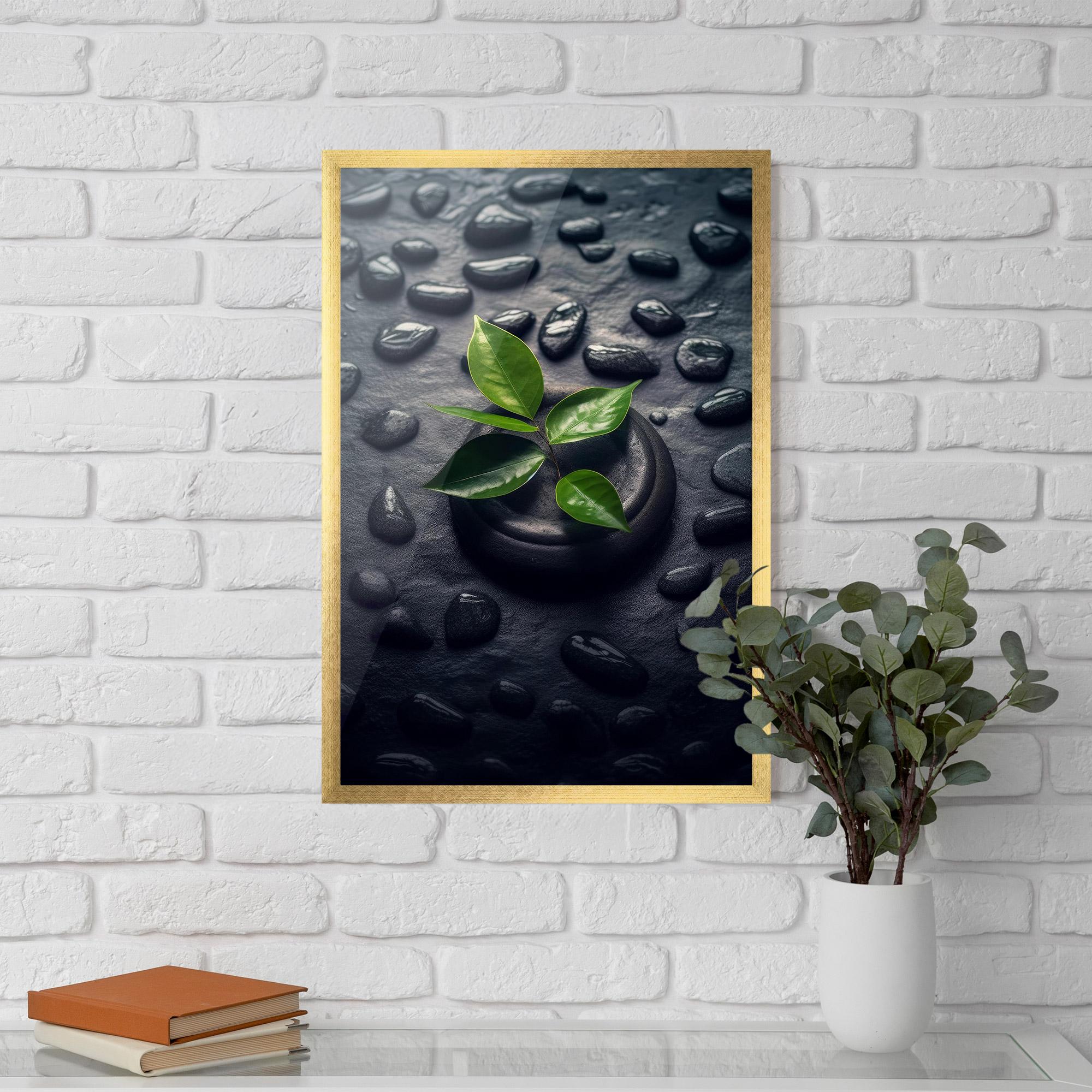 Gerahmte Poster Realistic Spa Leaf mockup 5