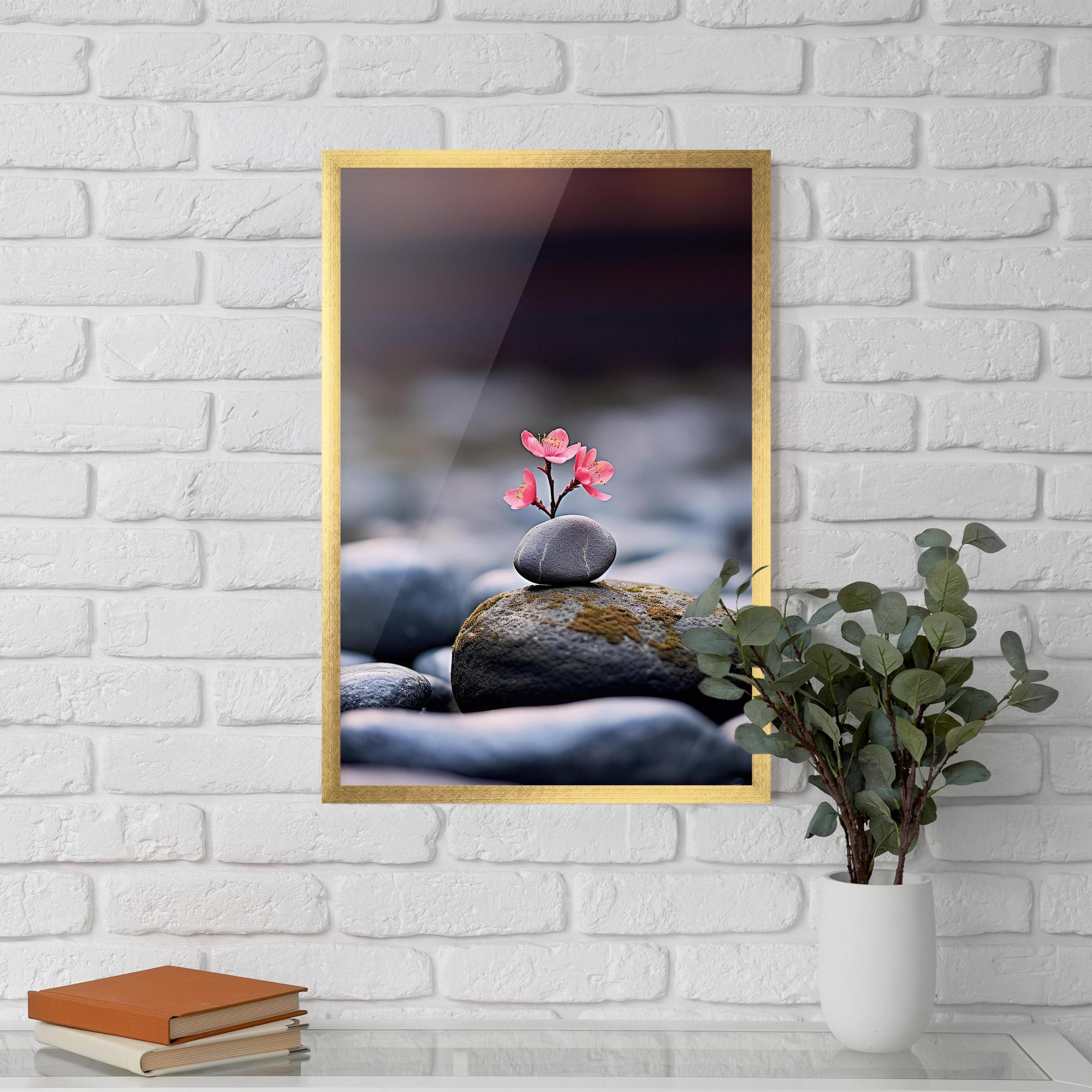 Gerahmte Poster Tiny Flower Rock mockup 5