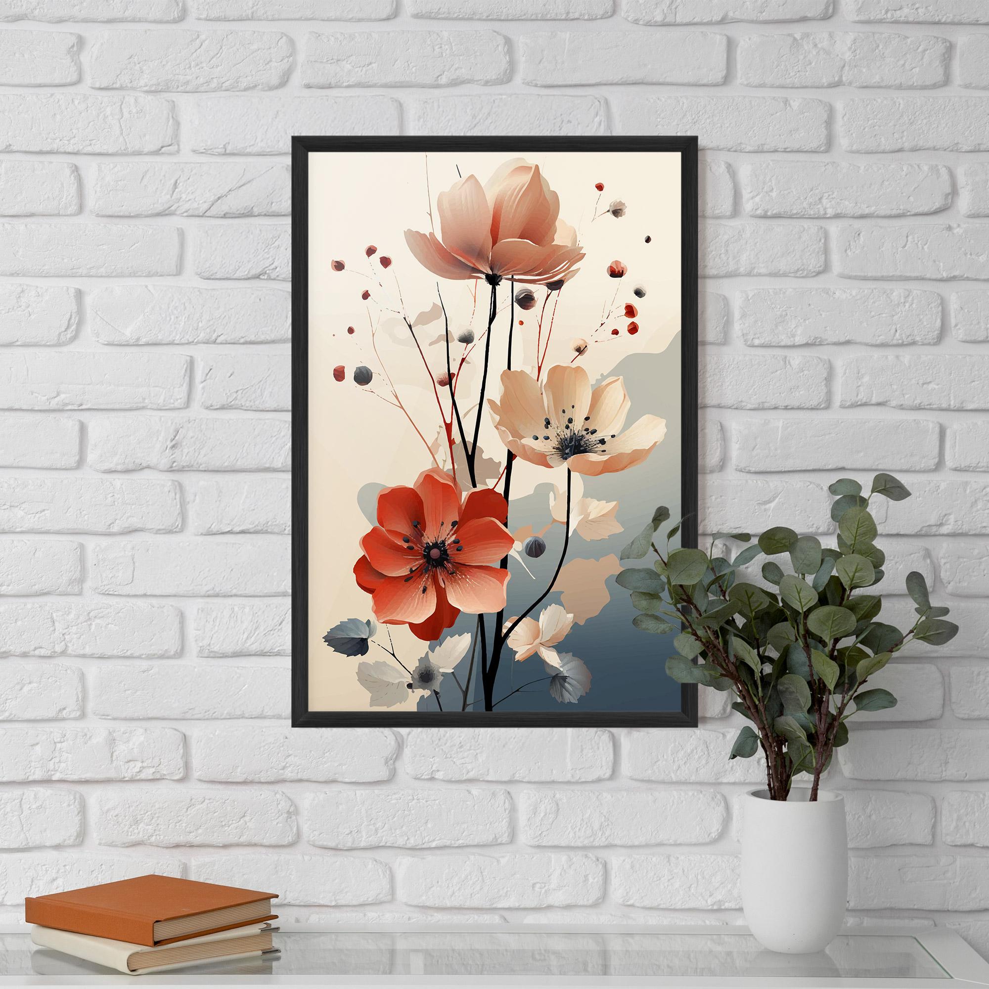 Gerahmte Poster Cream Flower Nature mockup 5