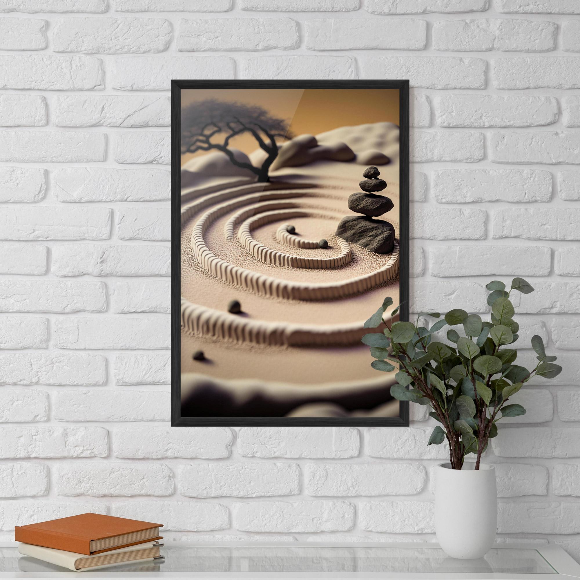 Gerahmte Poster Japanese Zen Garden mockup 5