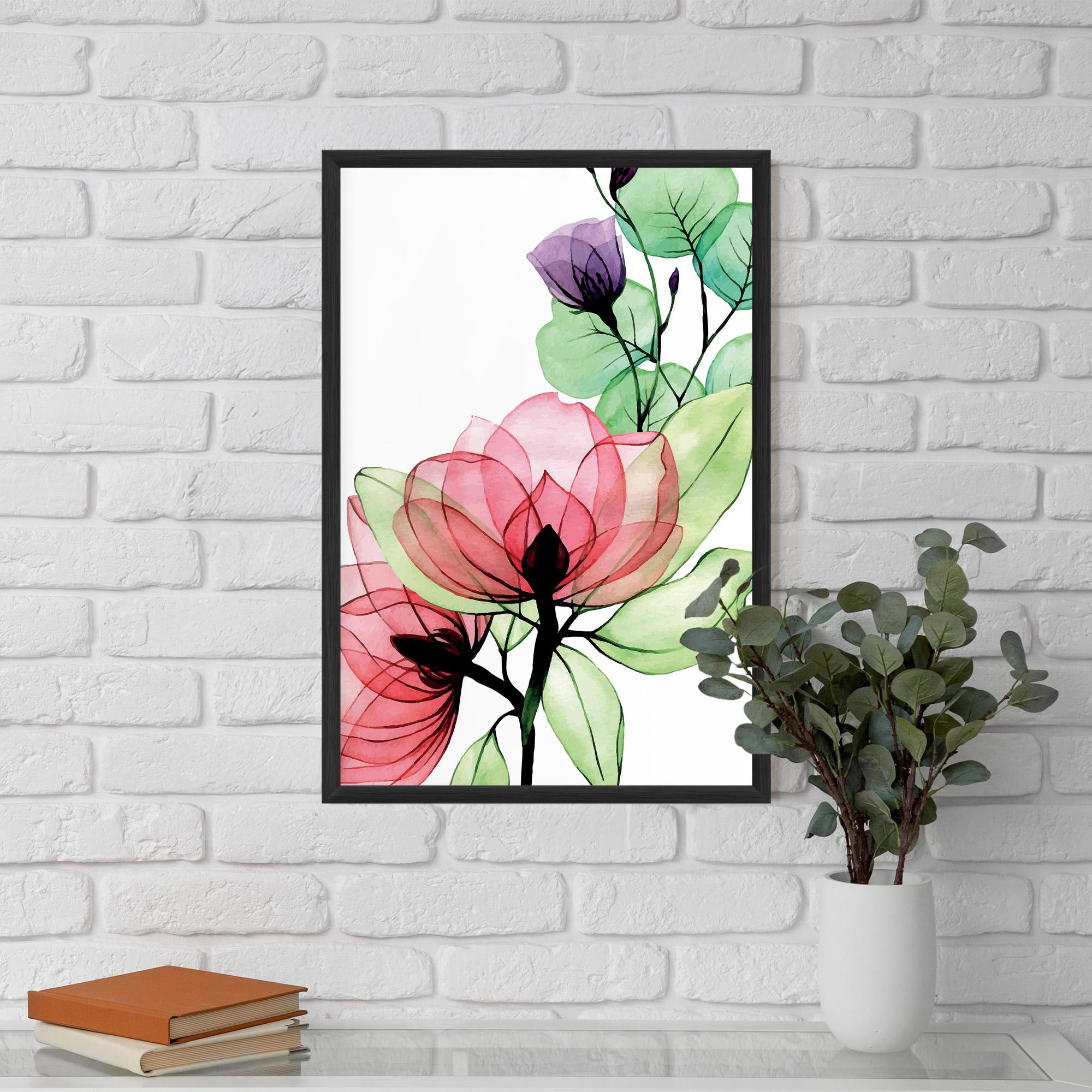 Gerahmte Poster Pink Green Nature mockup 5