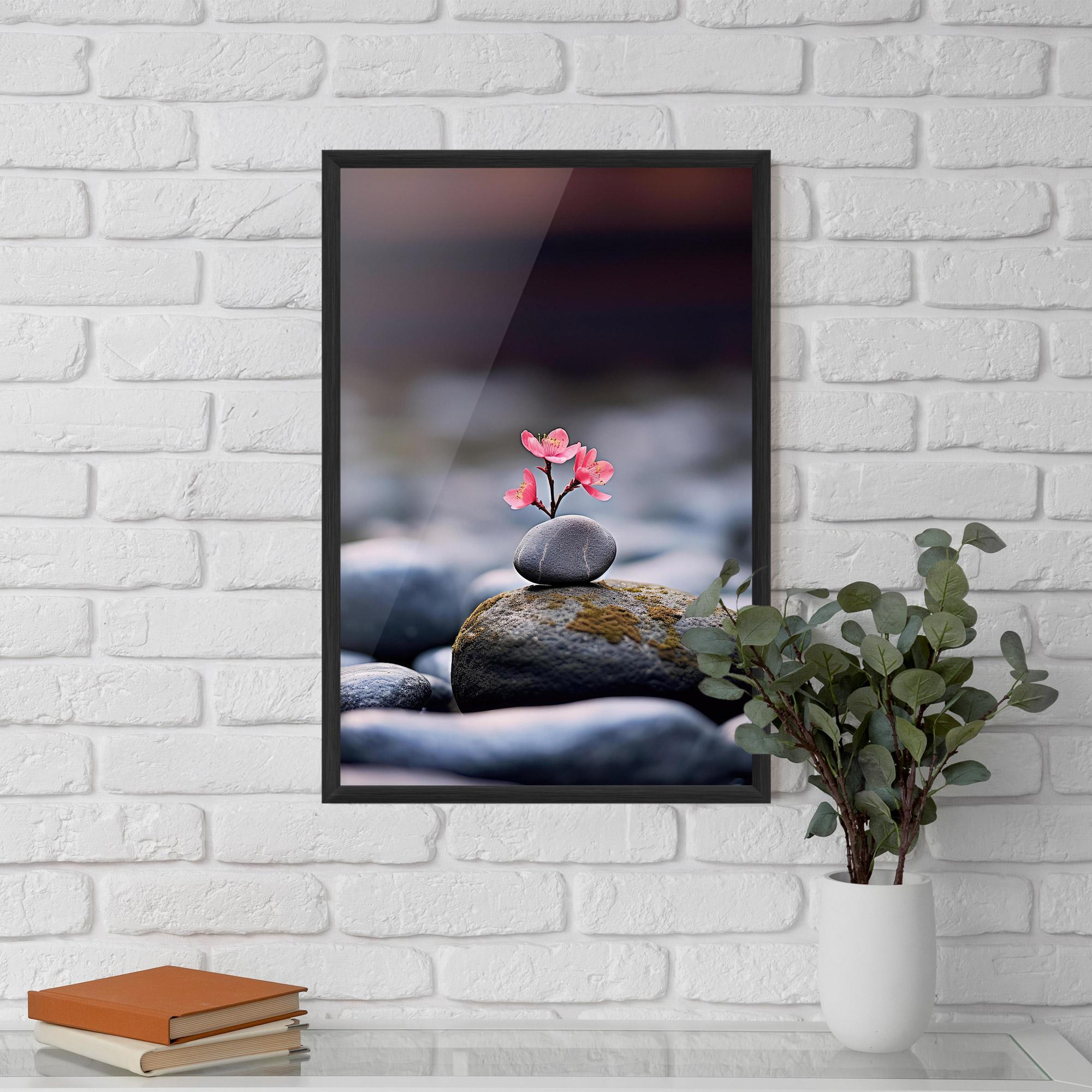 Gerahmte Poster Tiny Flower Rock mockup 5