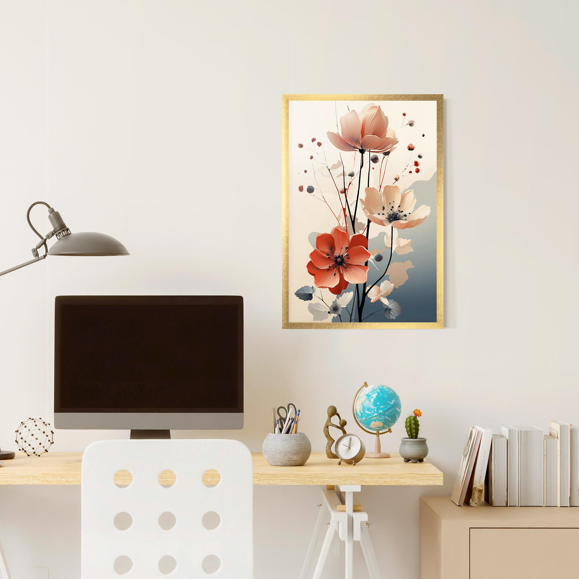 Gerahmte Poster Cream Flower Nature mockup 6