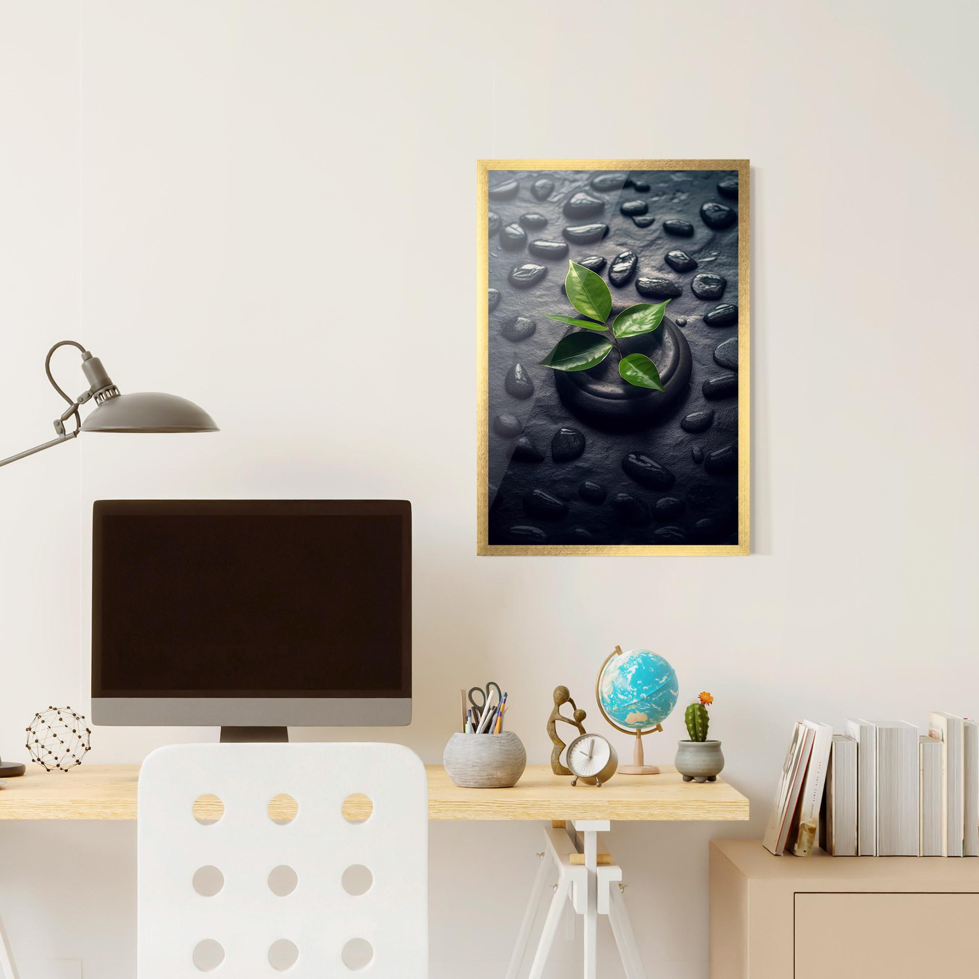 Gerahmte Poster Realistic Spa Leaf mockup 6