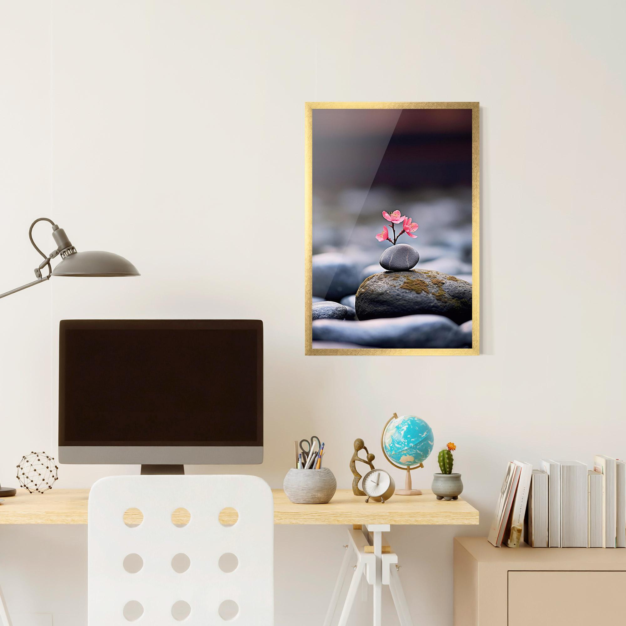Gerahmte Poster Tiny Flower Rock mockup 6