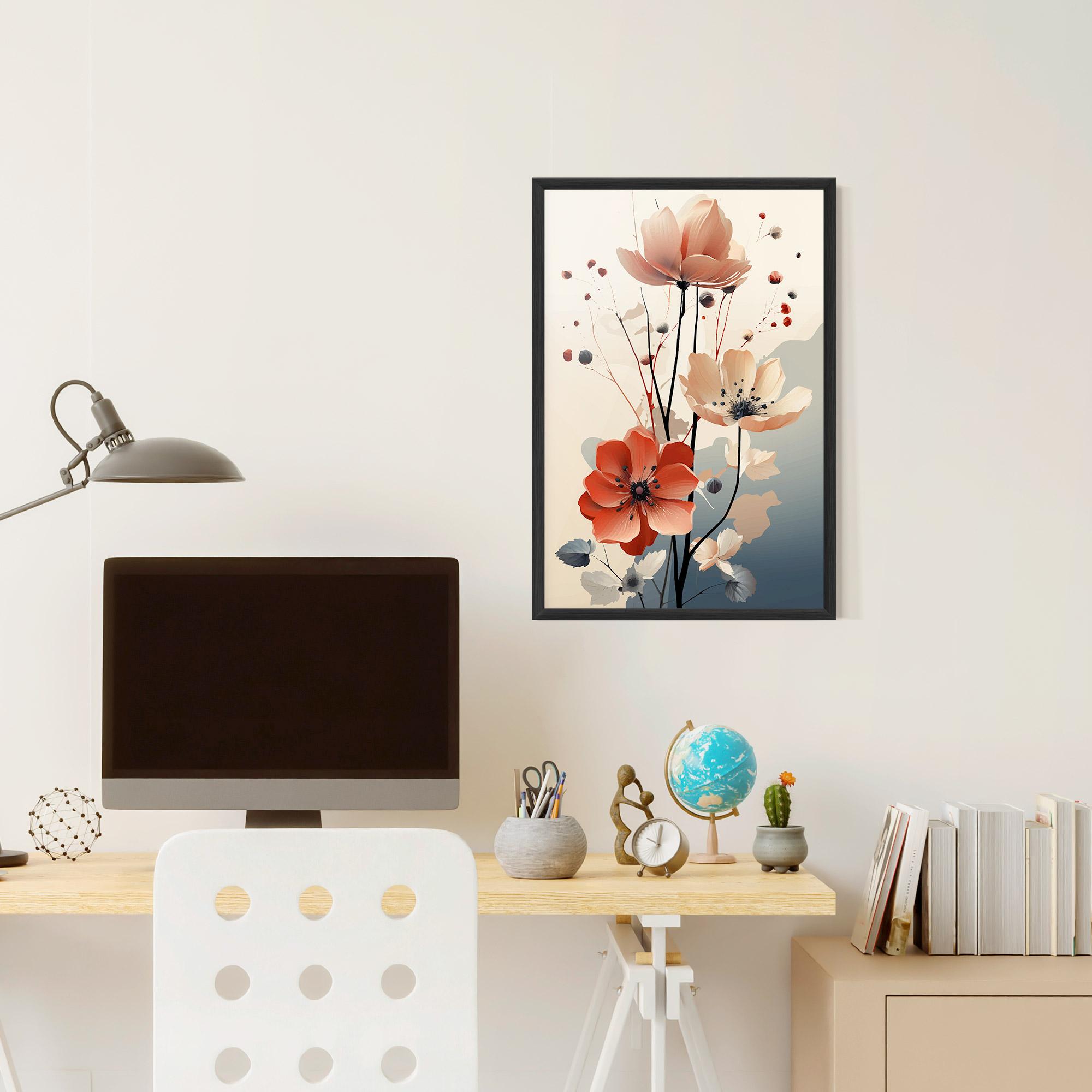 Gerahmte Poster Cream Flower Nature mockup 6