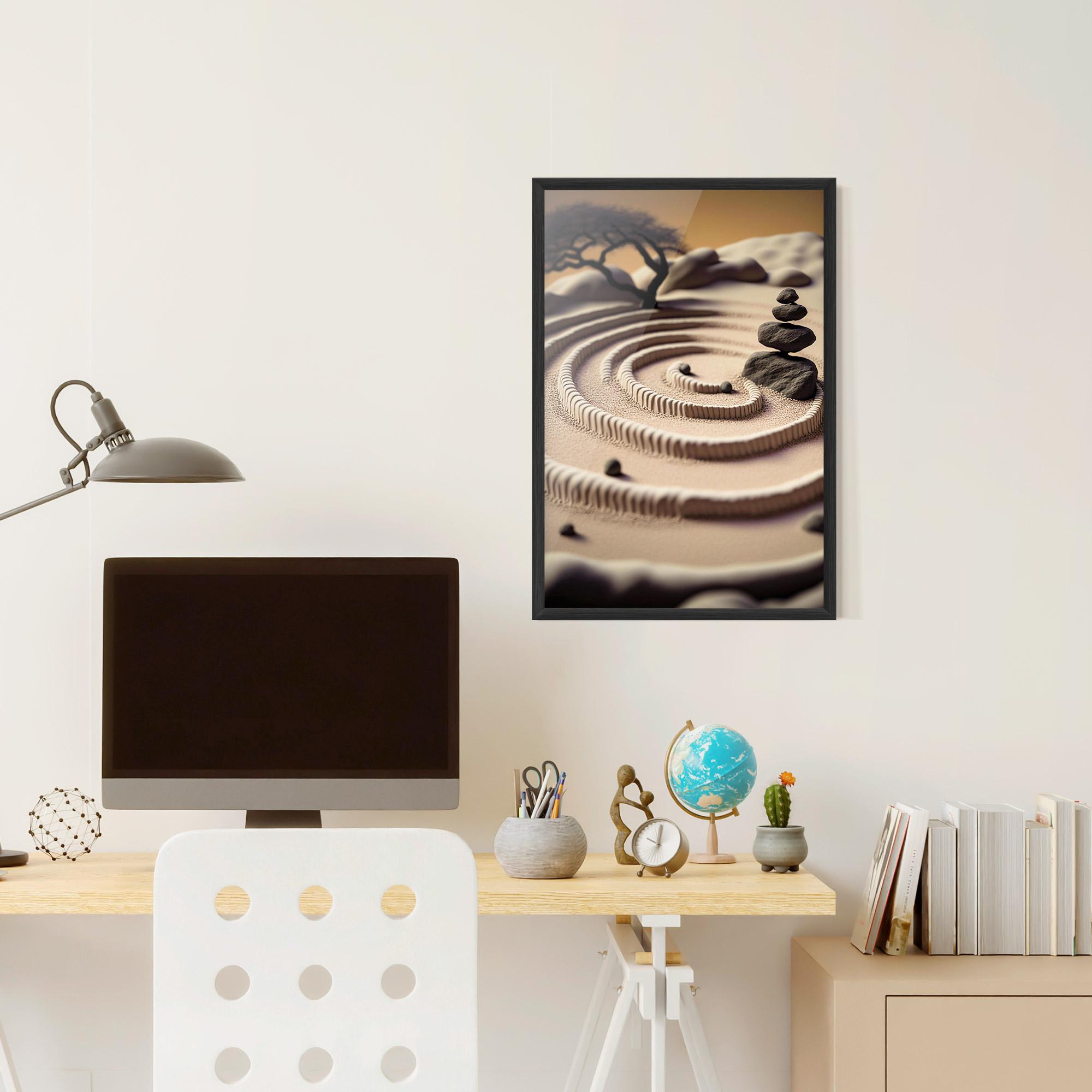 Gerahmte Poster Japanese Zen Garden mockup 6