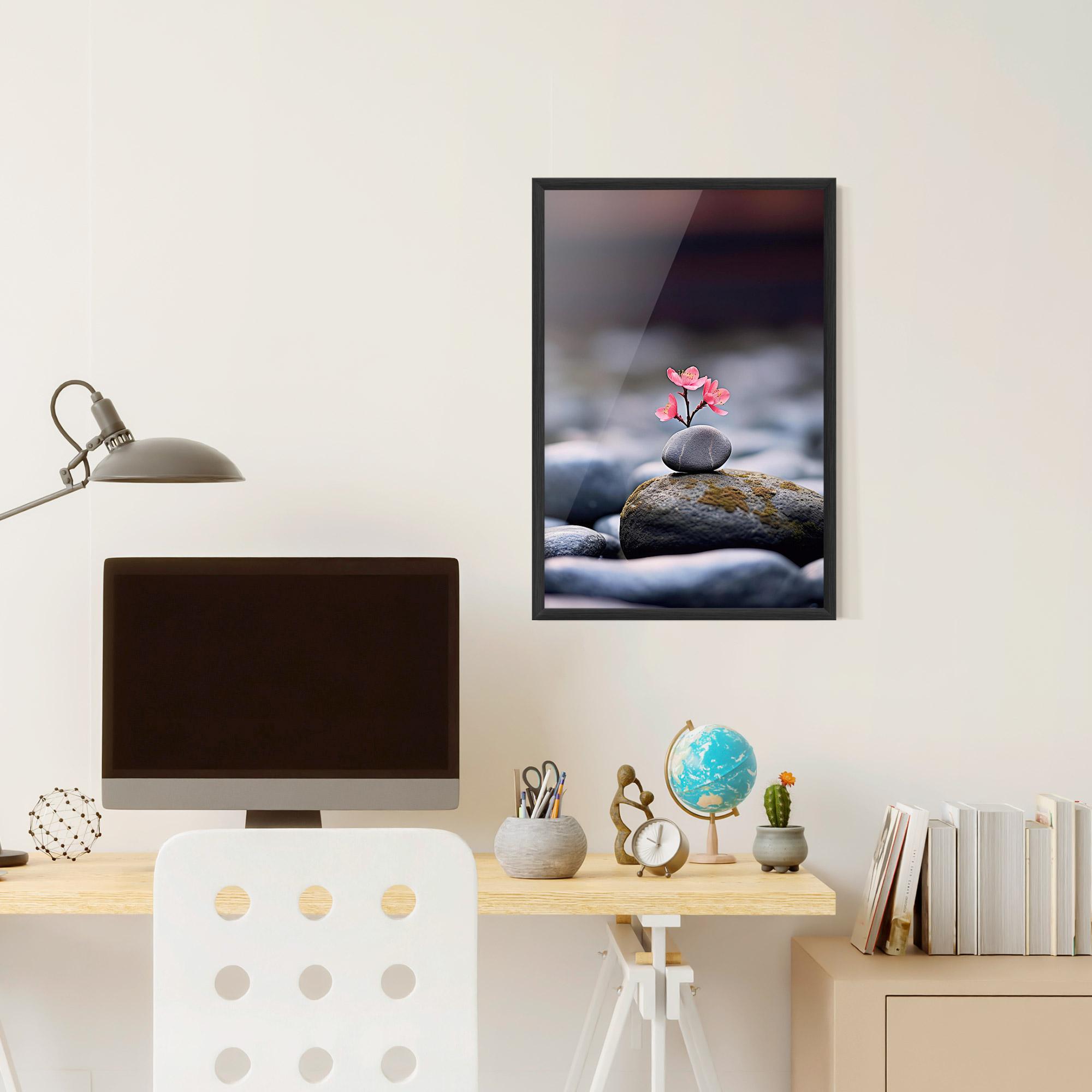 Gerahmte Poster Tiny Flower Rock mockup 6