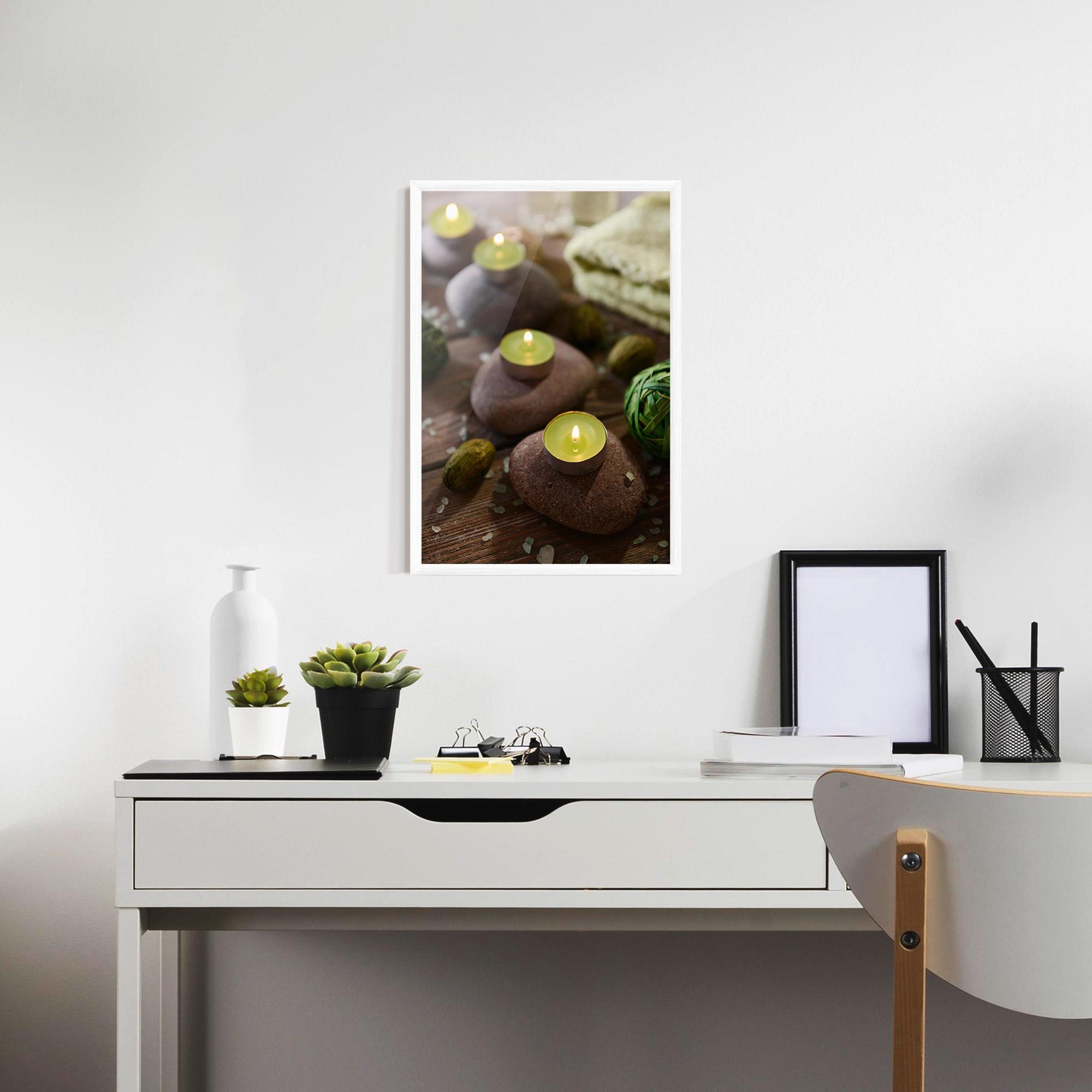 Gerahmte Poster Green Candles Spa mockup 7