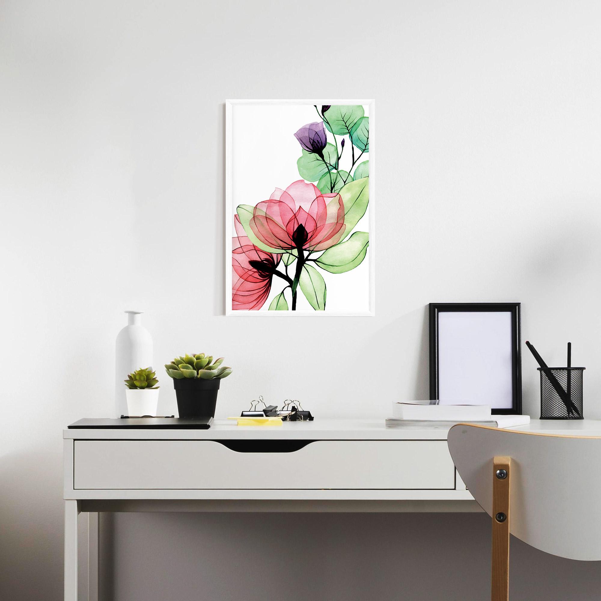 Gerahmte Poster Pink Green Nature mockup 7