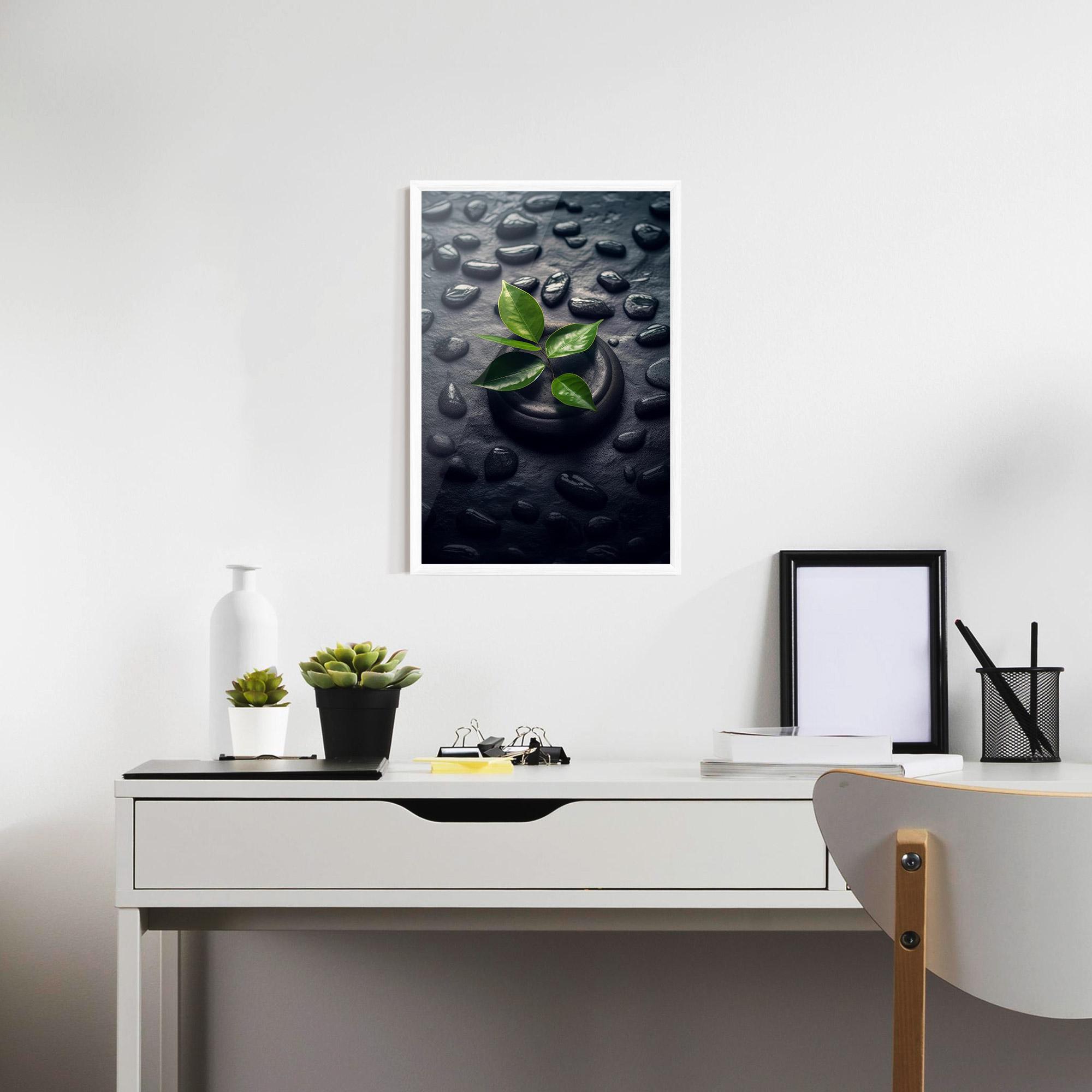 Gerahmte Poster Realistic Spa Leaf mockup 7