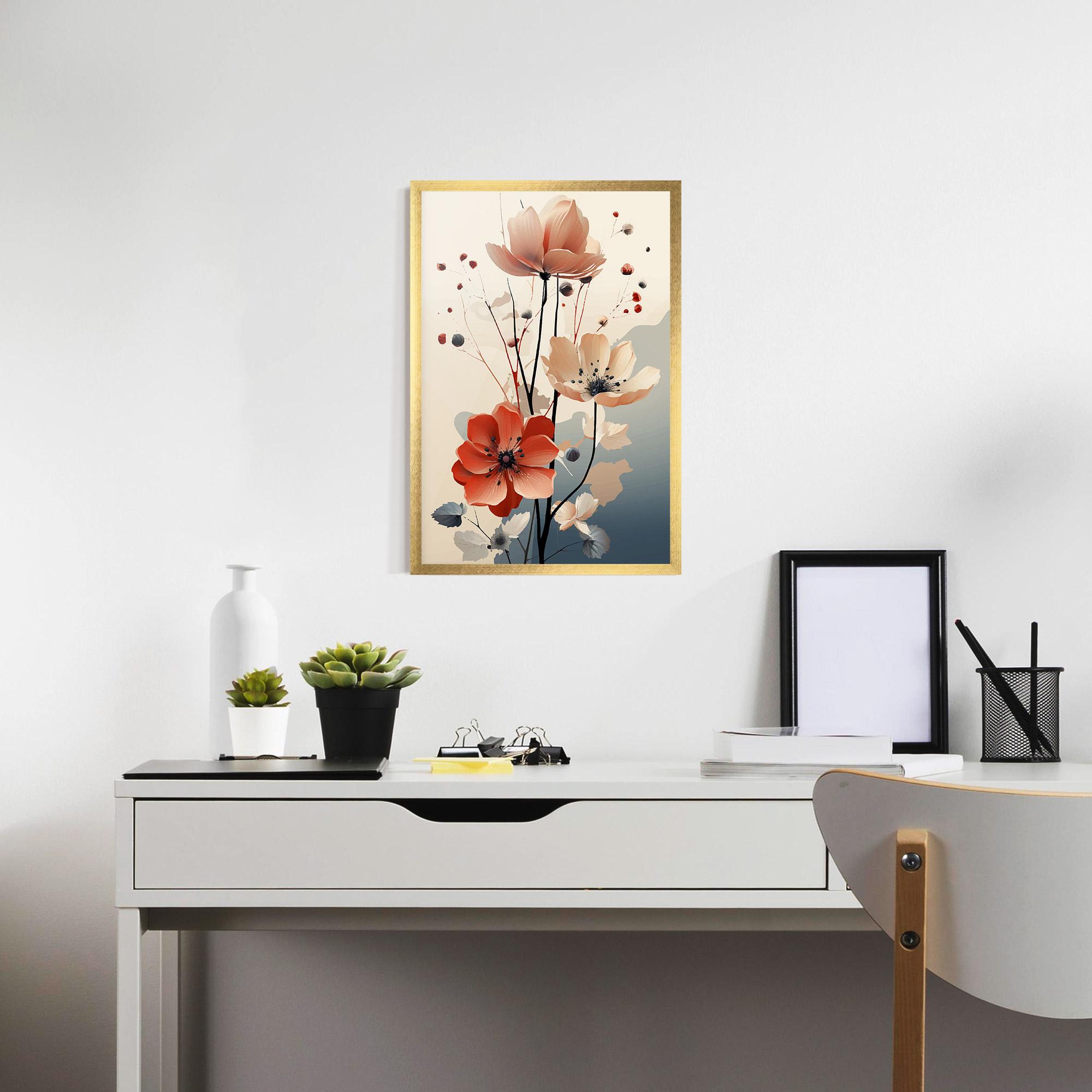 Gerahmte Poster Cream Flower Nature mockup 7