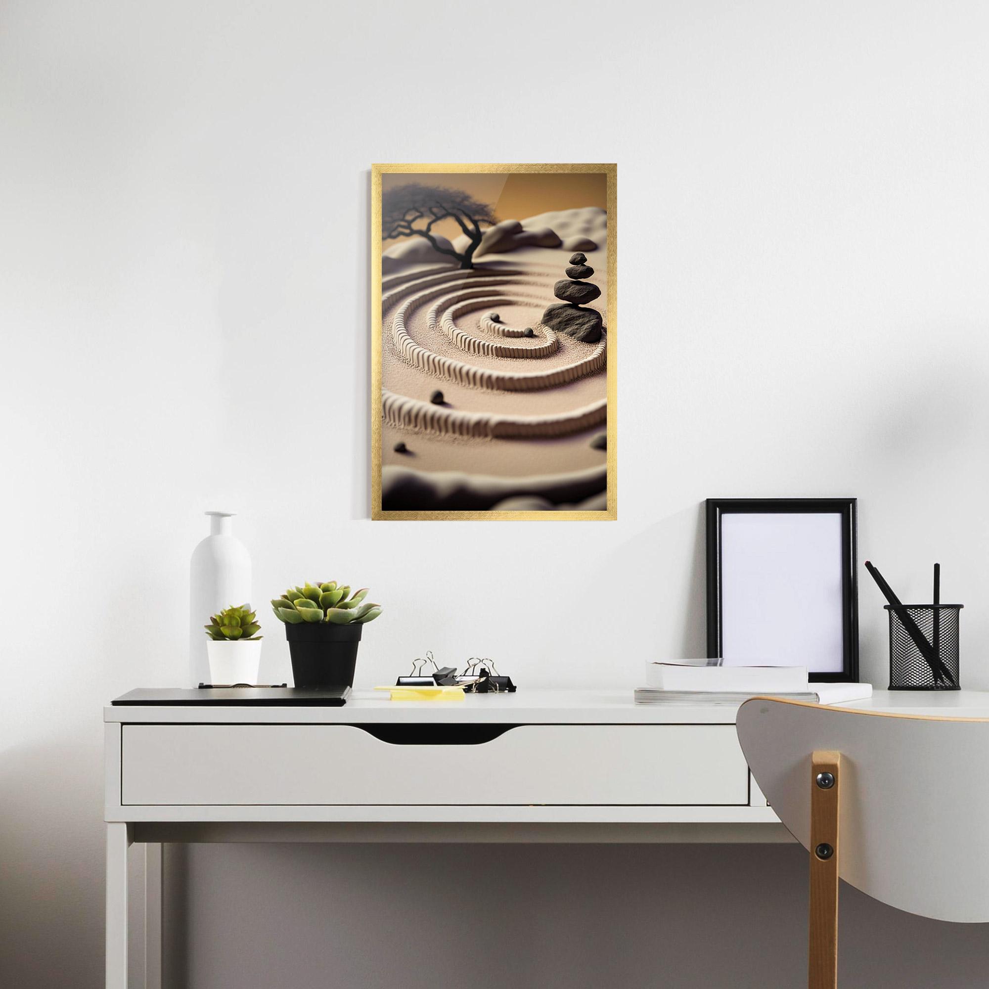 Gerahmte Poster Japanese Zen Garden mockup 7