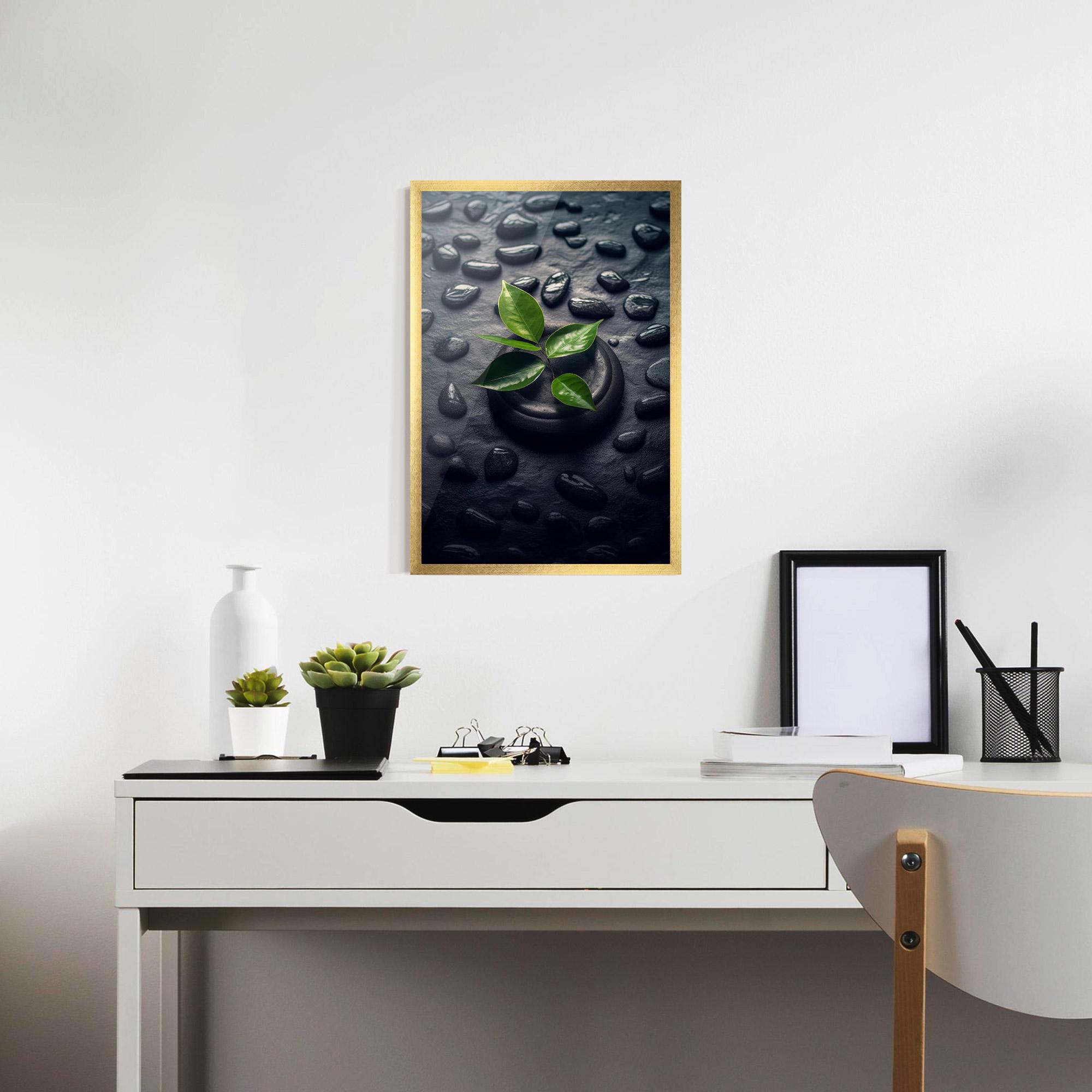 Gerahmte Poster Realistic Spa Leaf mockup 7