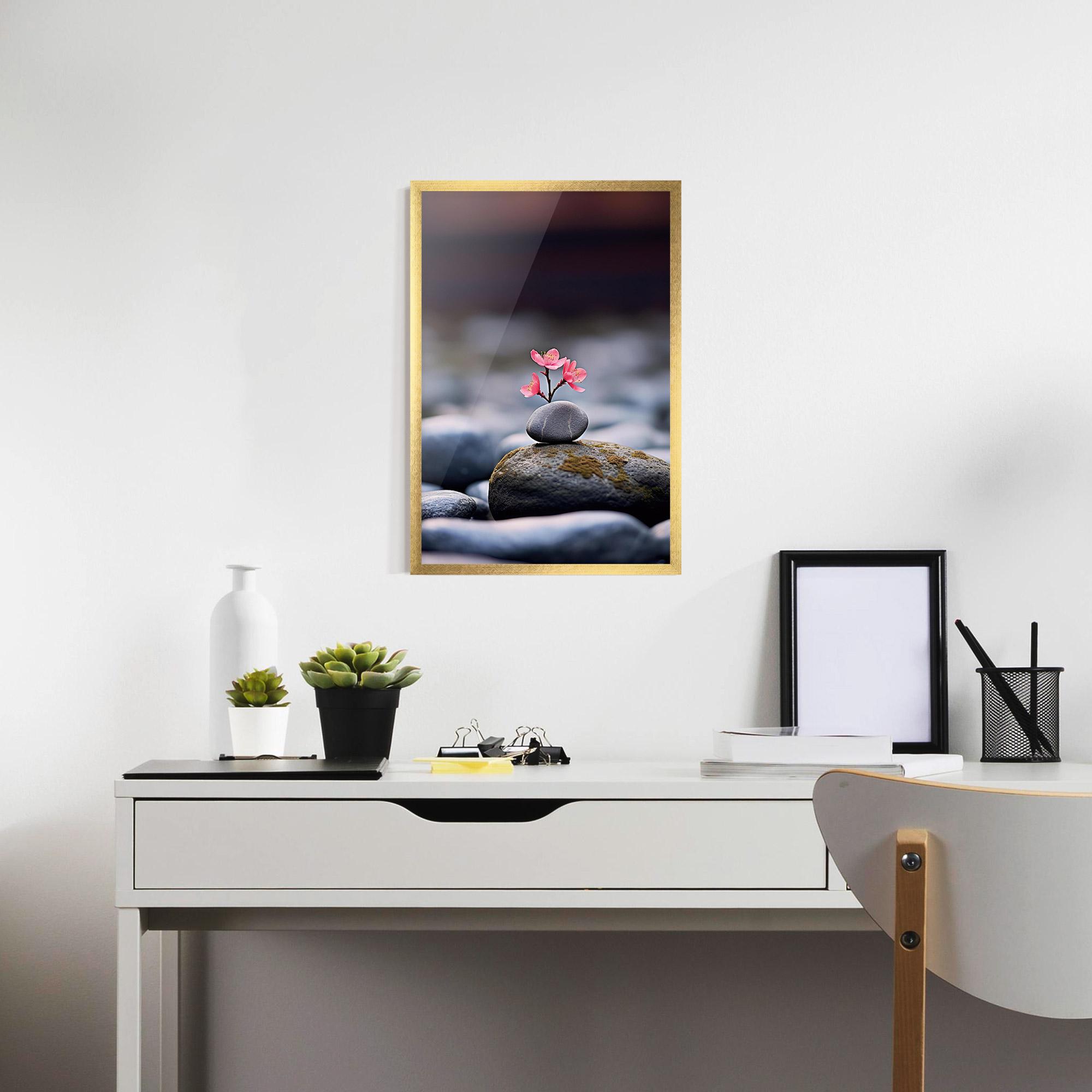 Gerahmte Poster Tiny Flower Rock mockup 7