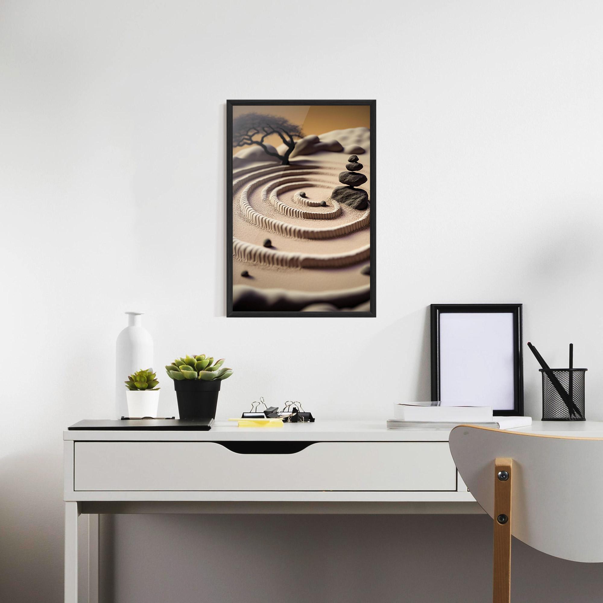 Gerahmte Poster Japanese Zen Garden mockup 7