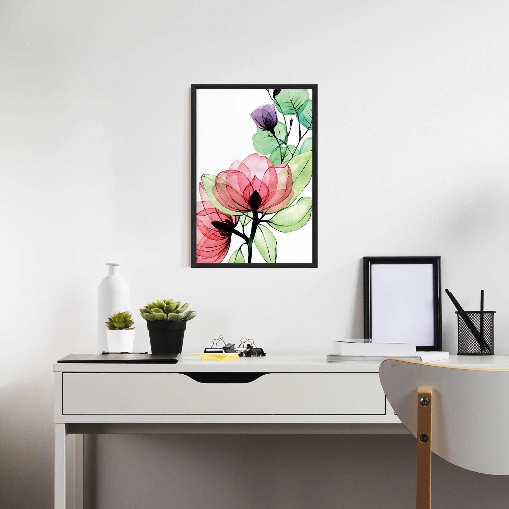 Gerahmte Poster Pink Green Nature mockup 7