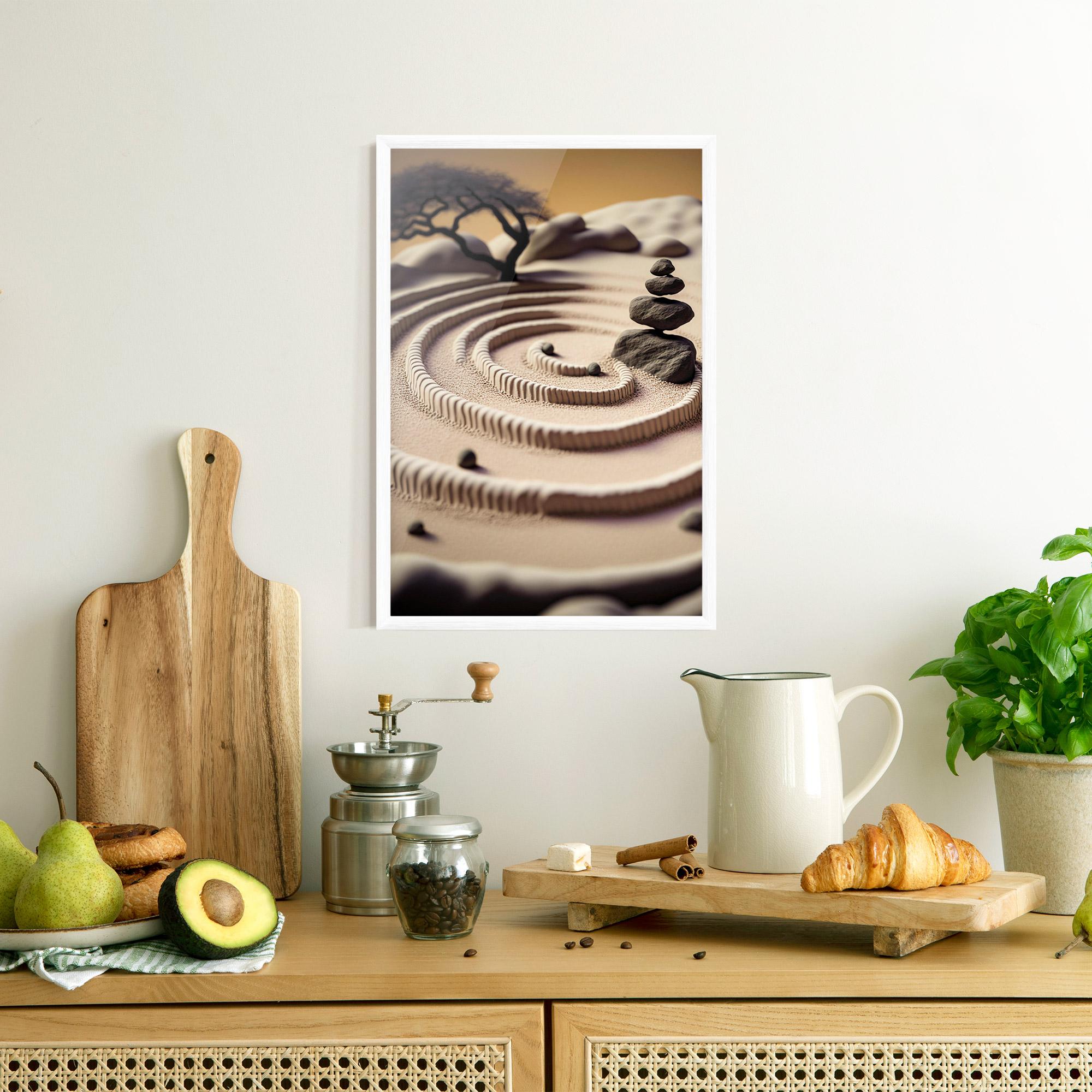 Gerahmte Poster Japanese Zen Garden mockup 8