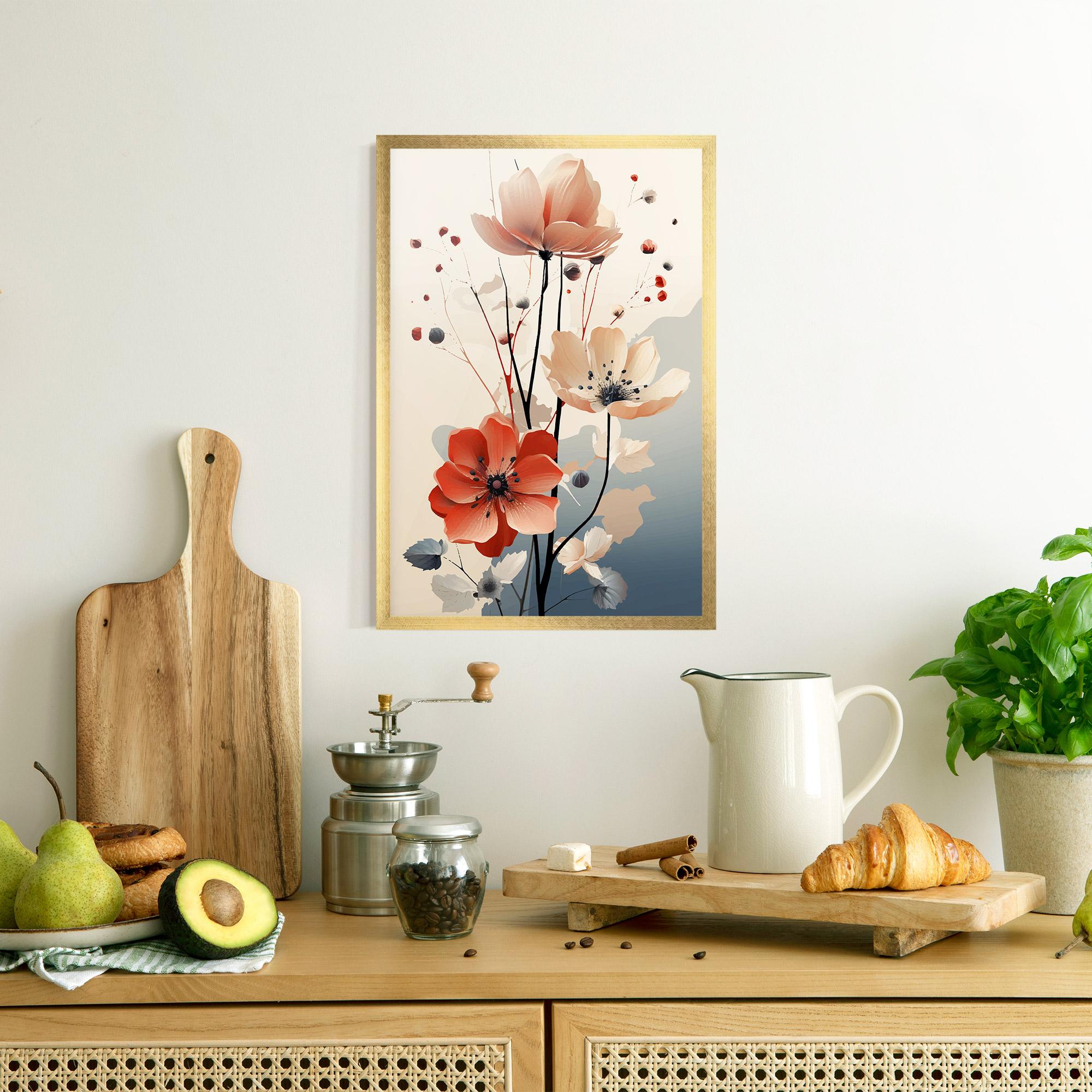 Gerahmte Poster Cream Flower Nature mockup 8