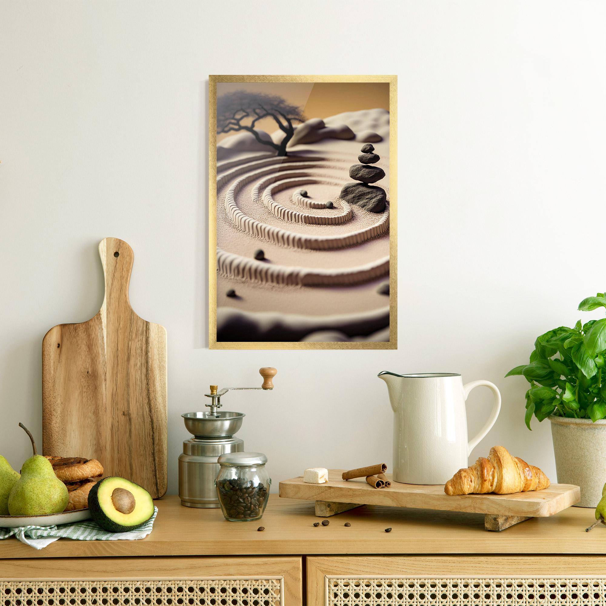 Gerahmte Poster Japanese Zen Garden mockup 8