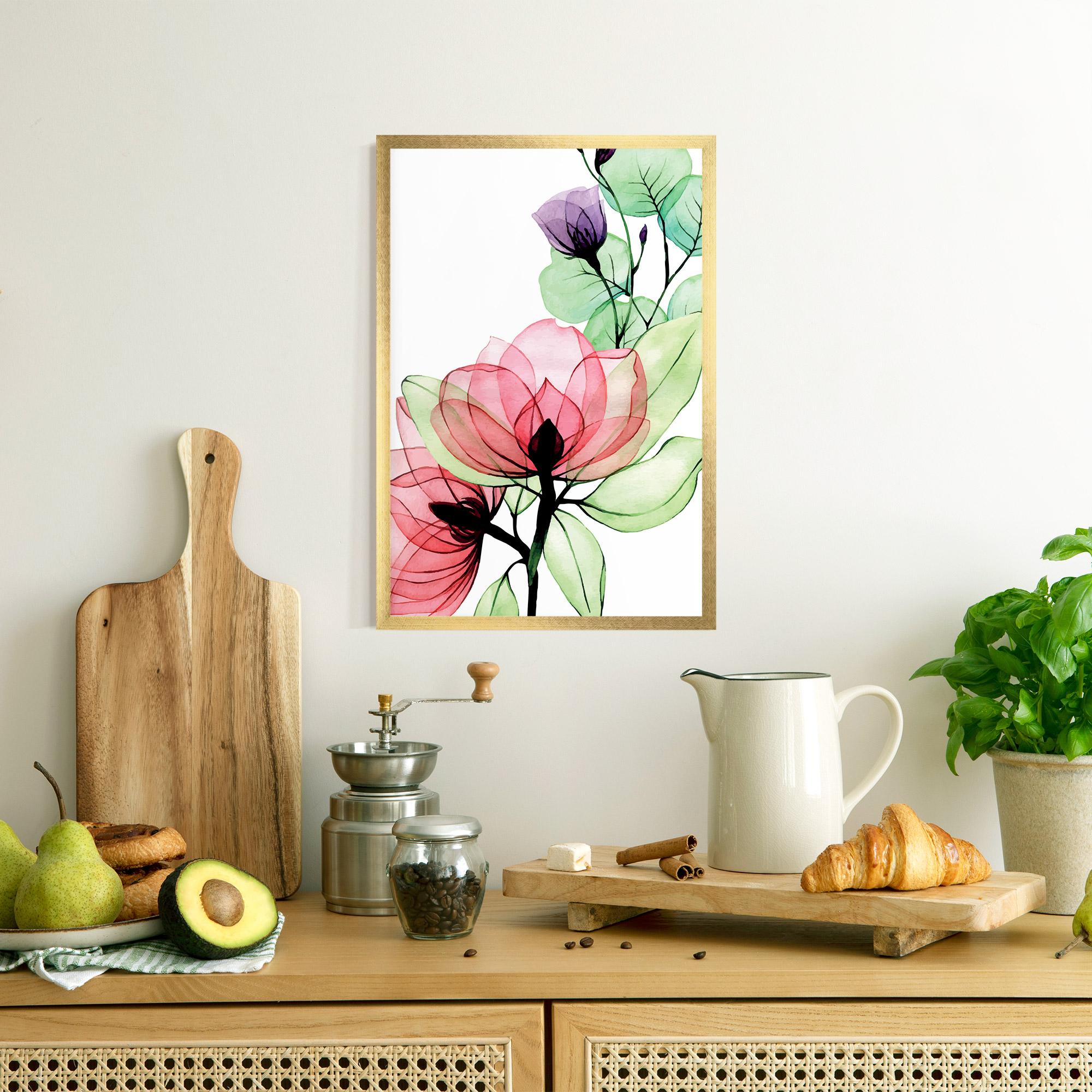 Gerahmte Poster Pink Green Nature mockup 8