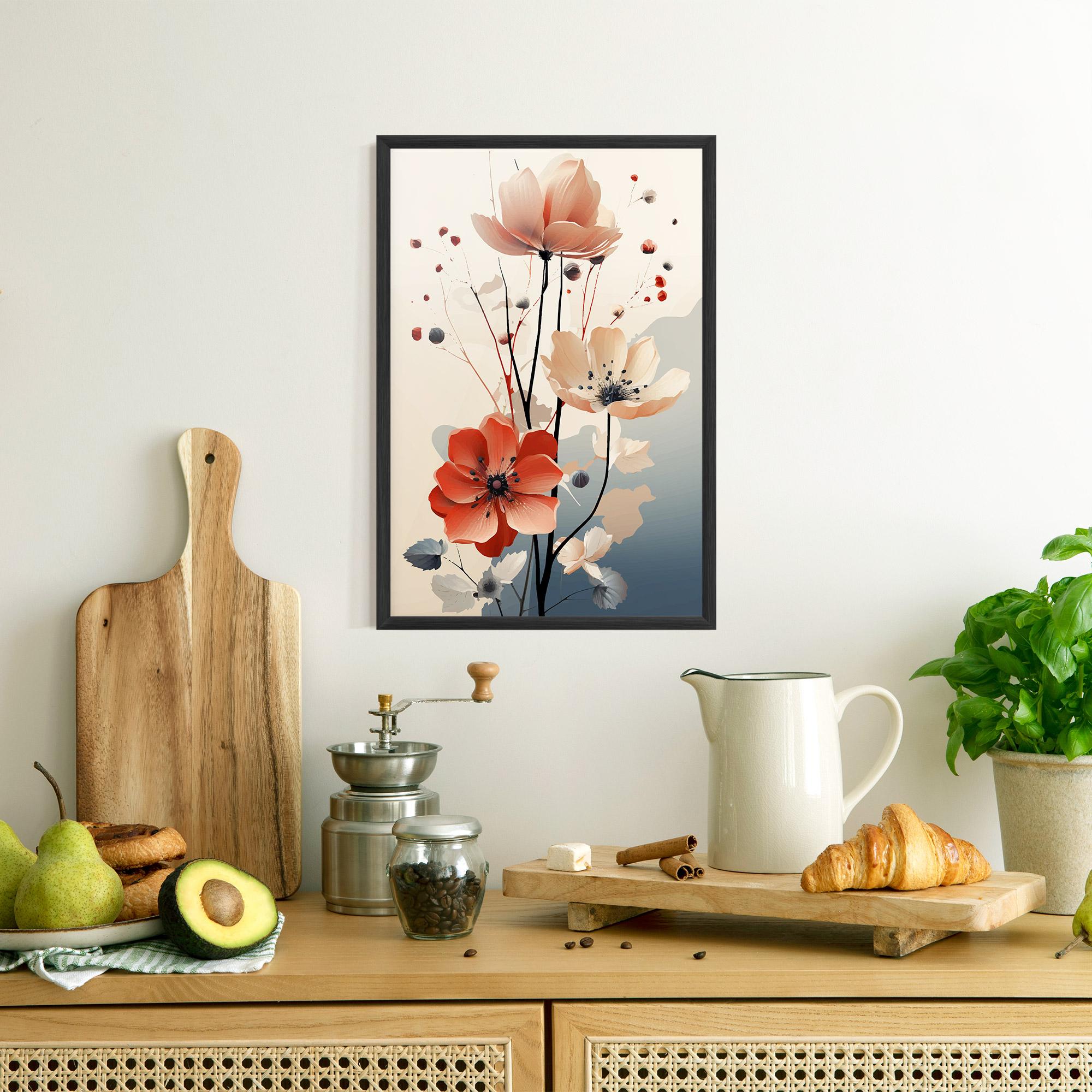 Gerahmte Poster Cream Flower Nature mockup 8