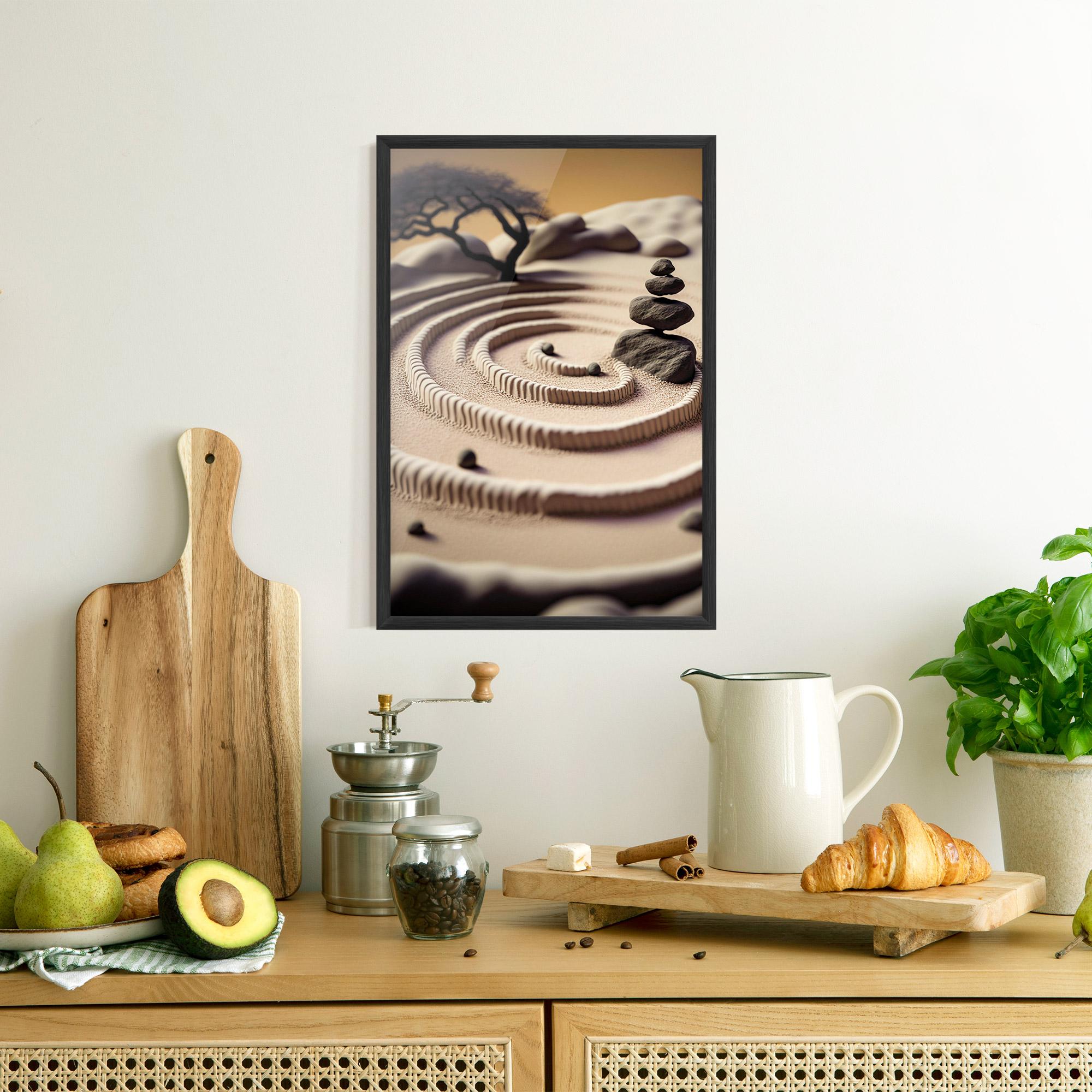Gerahmte Poster Japanese Zen Garden mockup 8